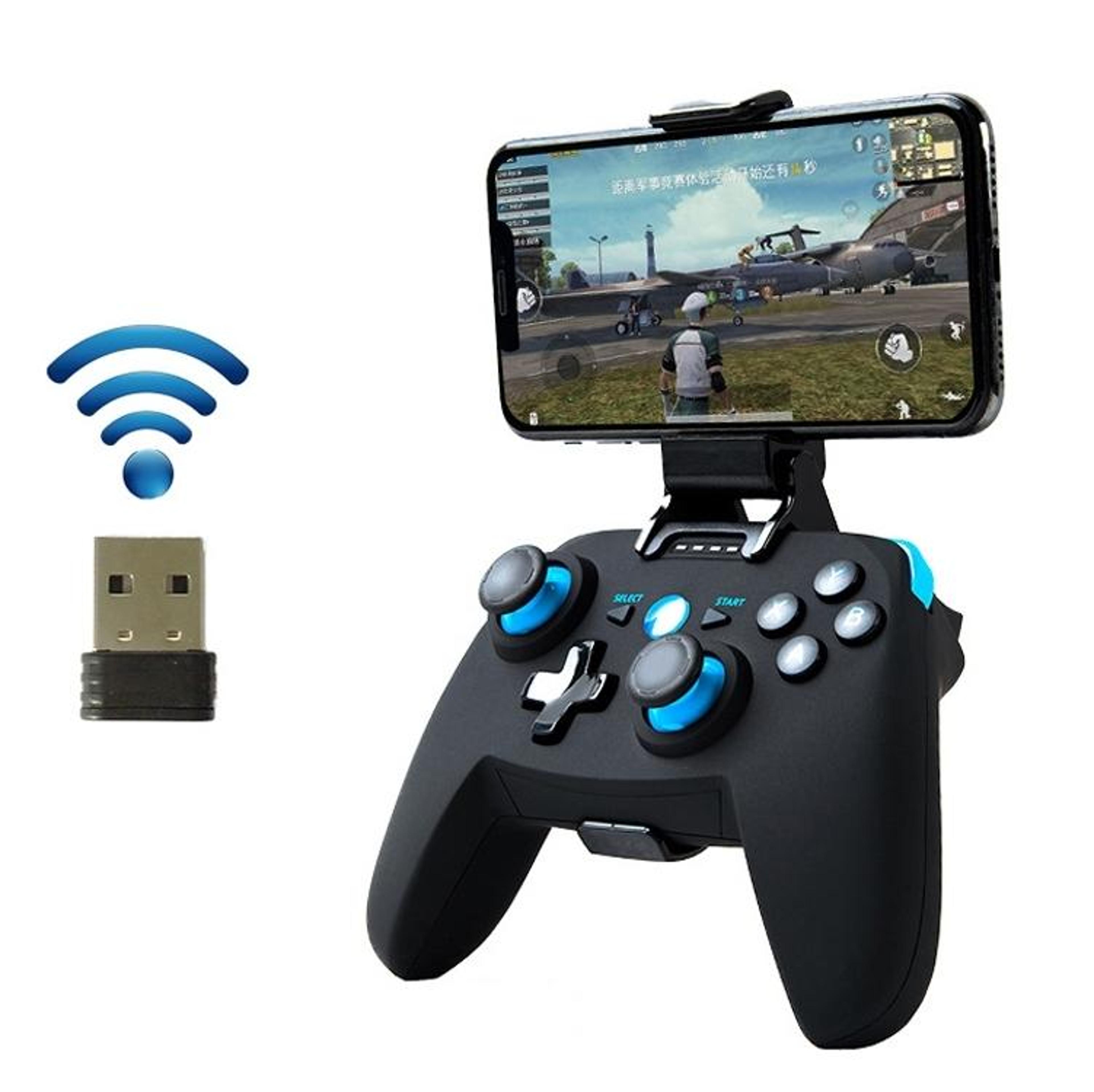 wireless game controller bluetooth game controller for android ios pc ps3 with phone bracket receiver