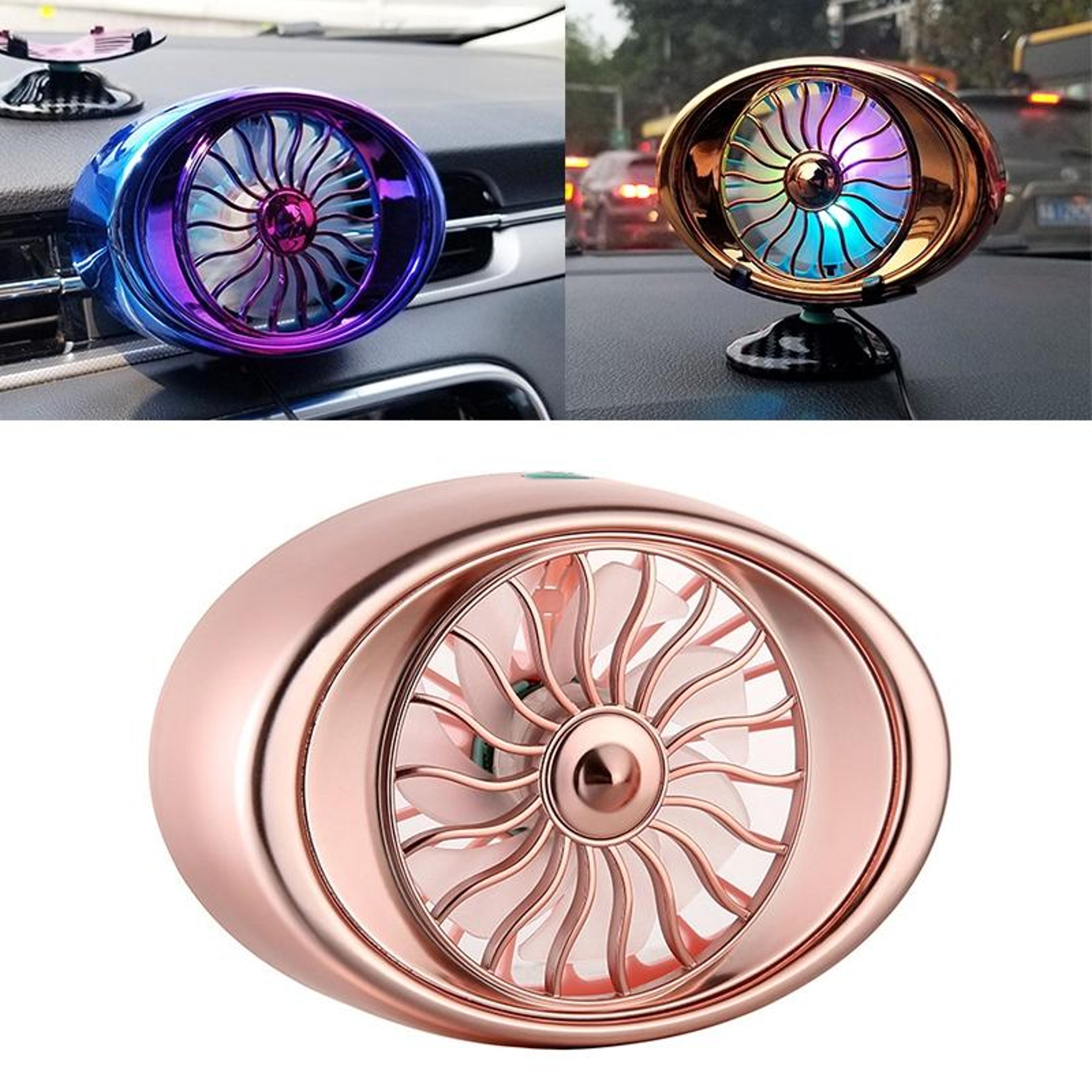 usb car vent fan with led light portable car cooling fan for car air vent