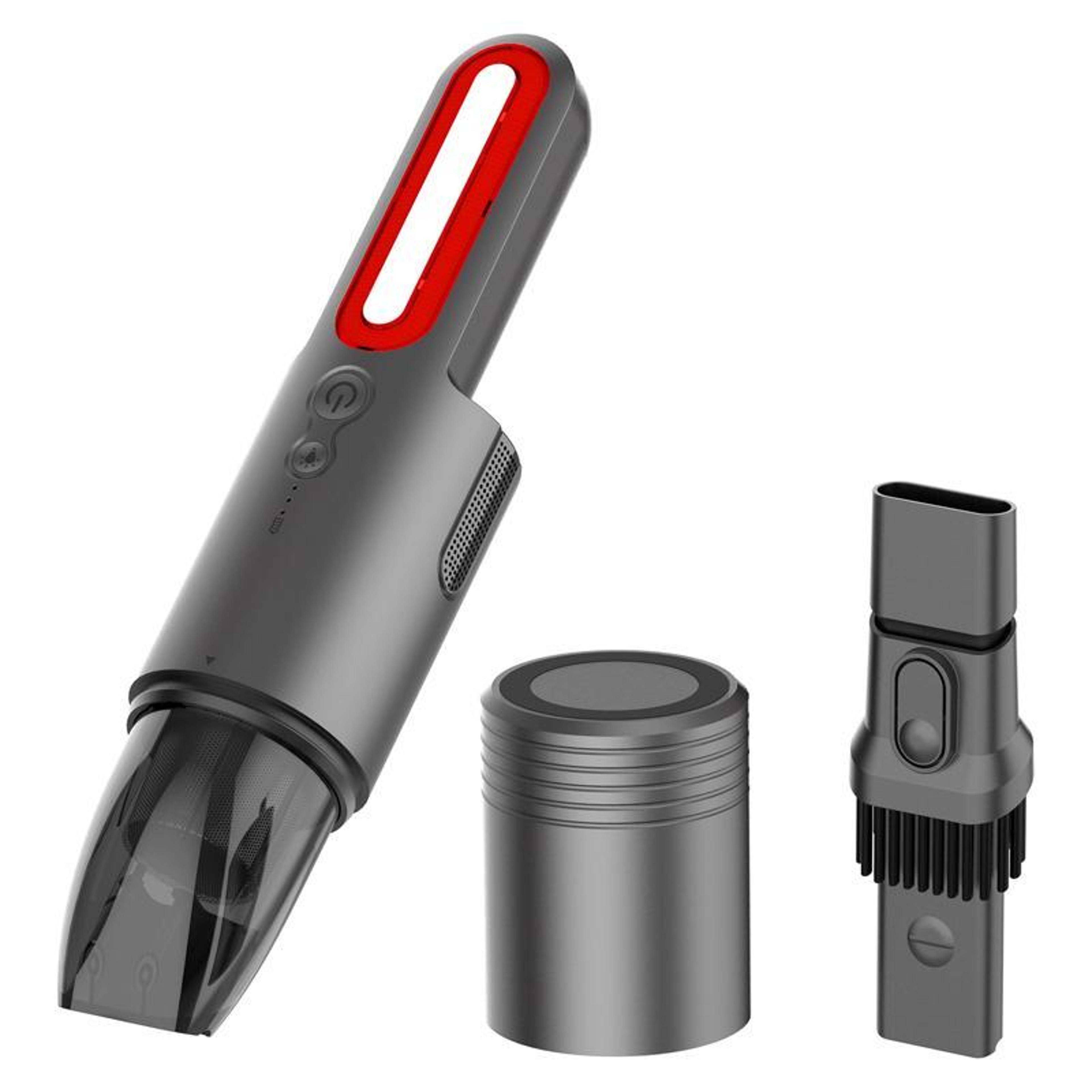 cordless car vacuum cleaner with led emergency light portable handheld vacuum