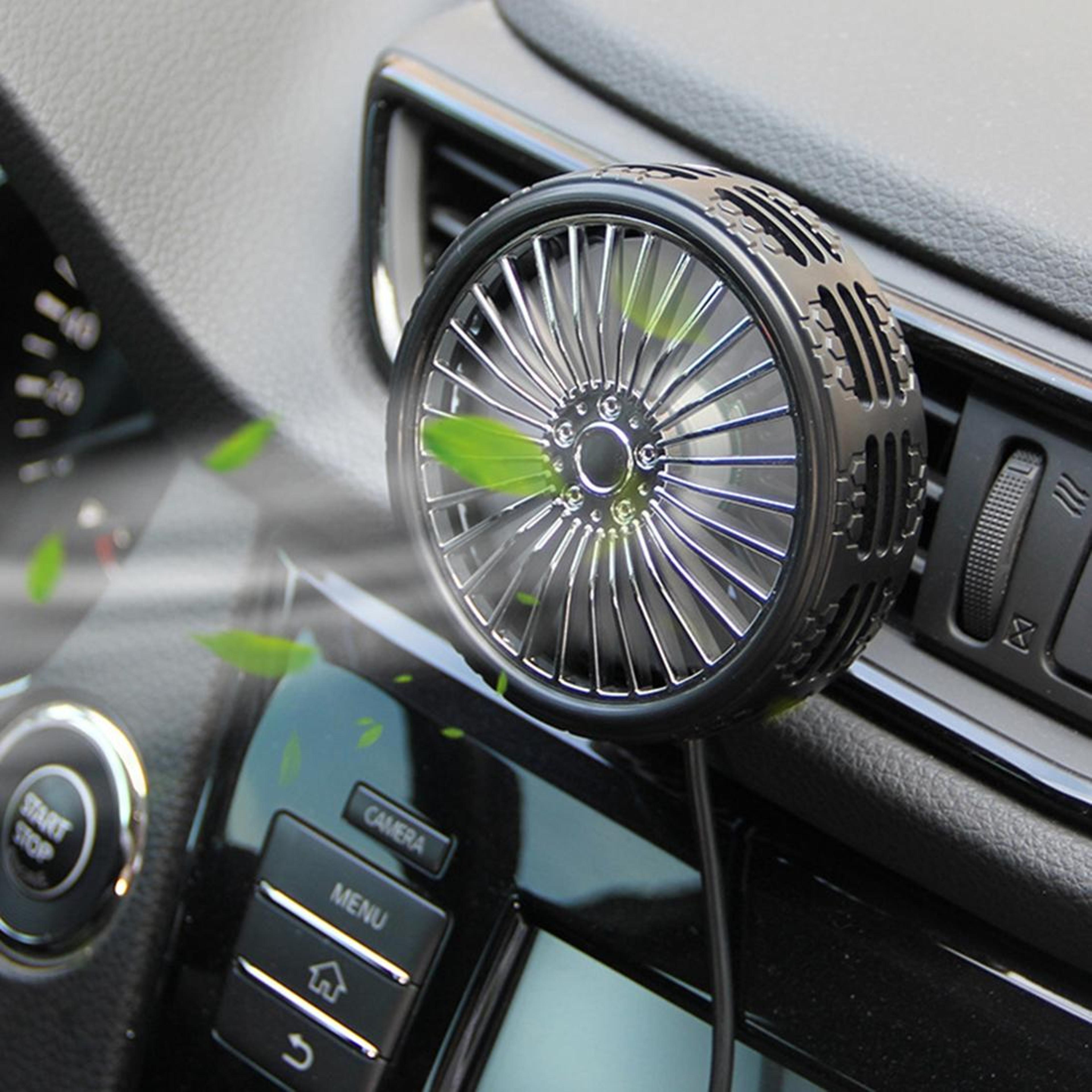 portable car cooling fan usb car air outlet fan with speed settings