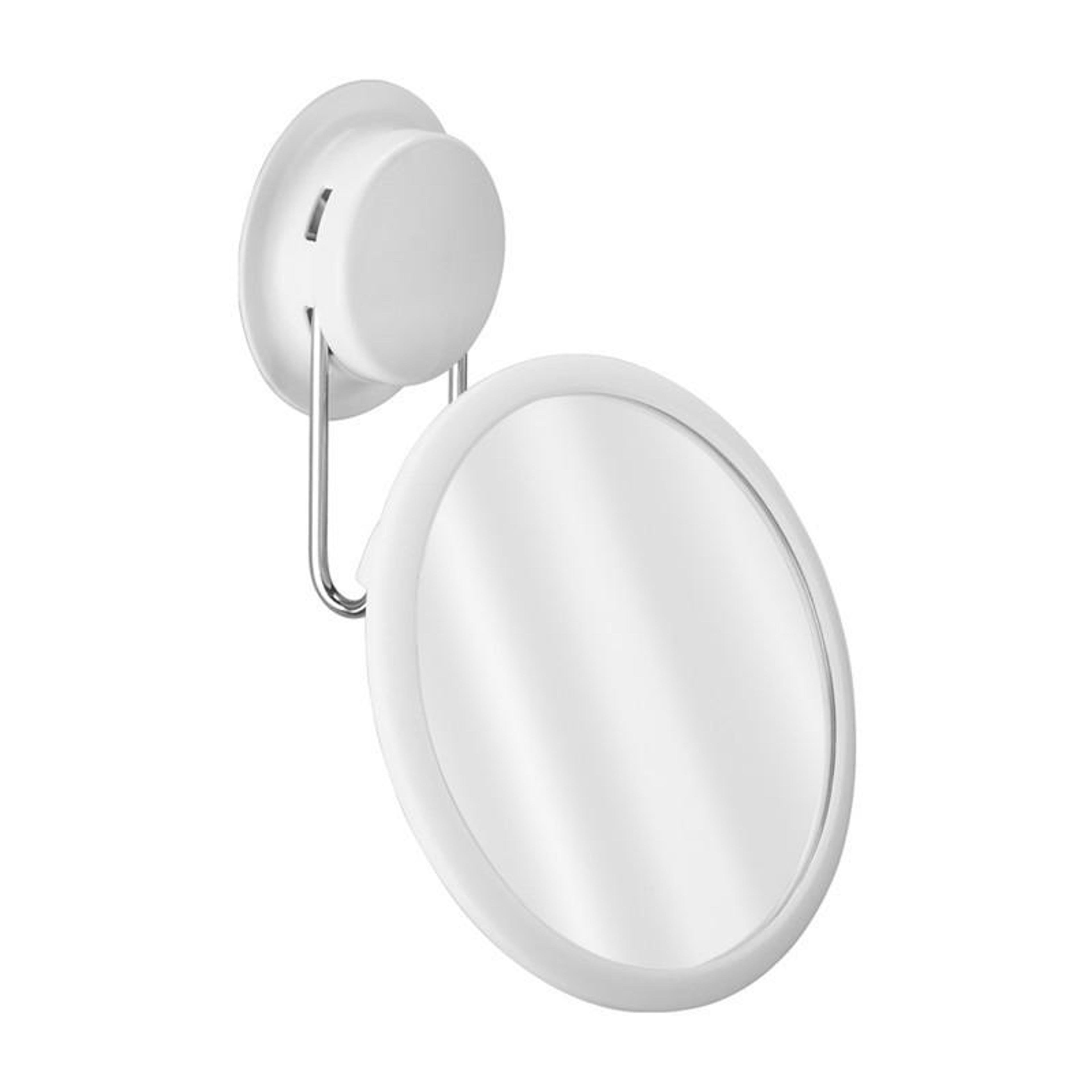 wall mounted bathroom makeup mirror with rotation folding arm and drill free installation