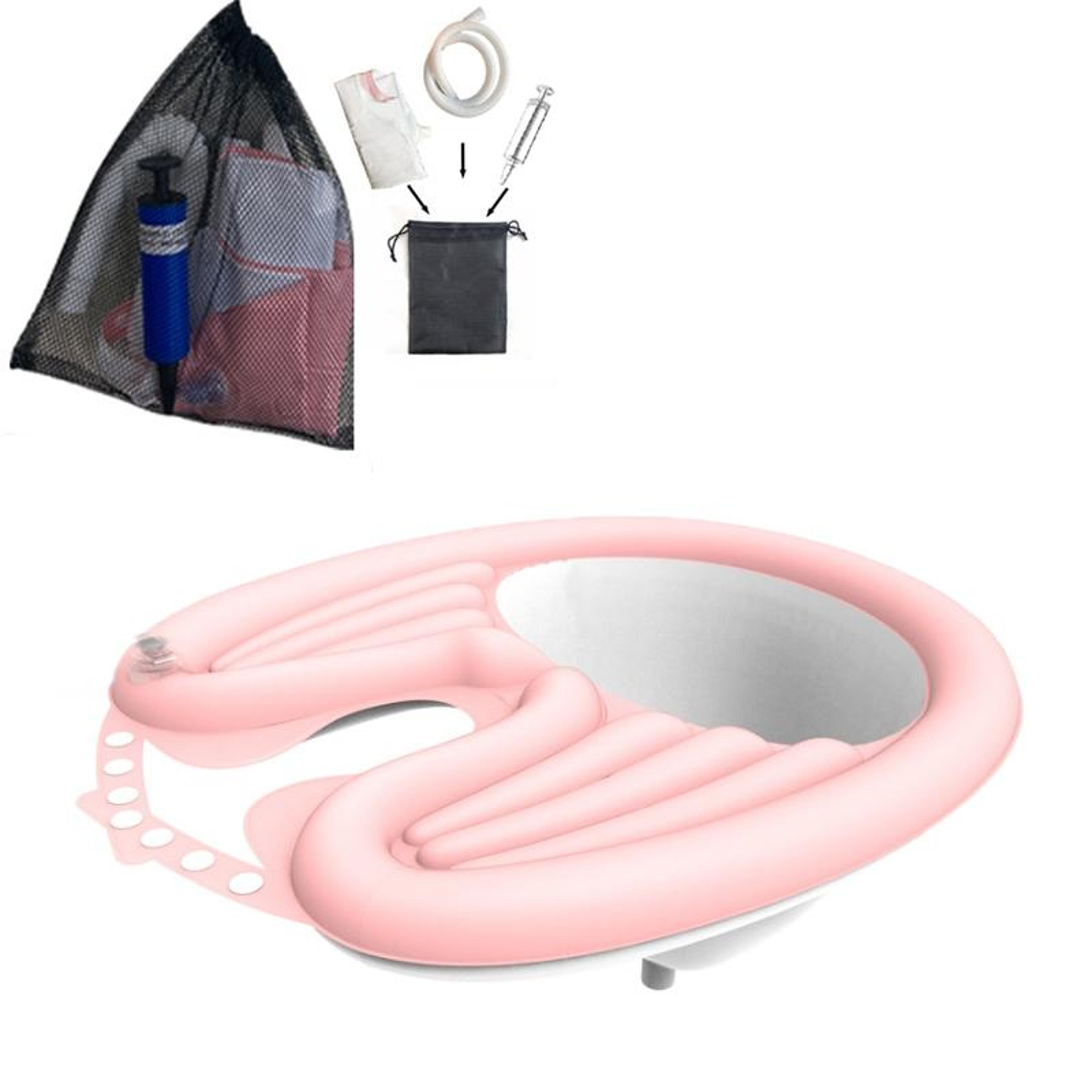 portable inflatable shampoo basin hair washing sink with drain tube for elderly pregnant women and bedridden care