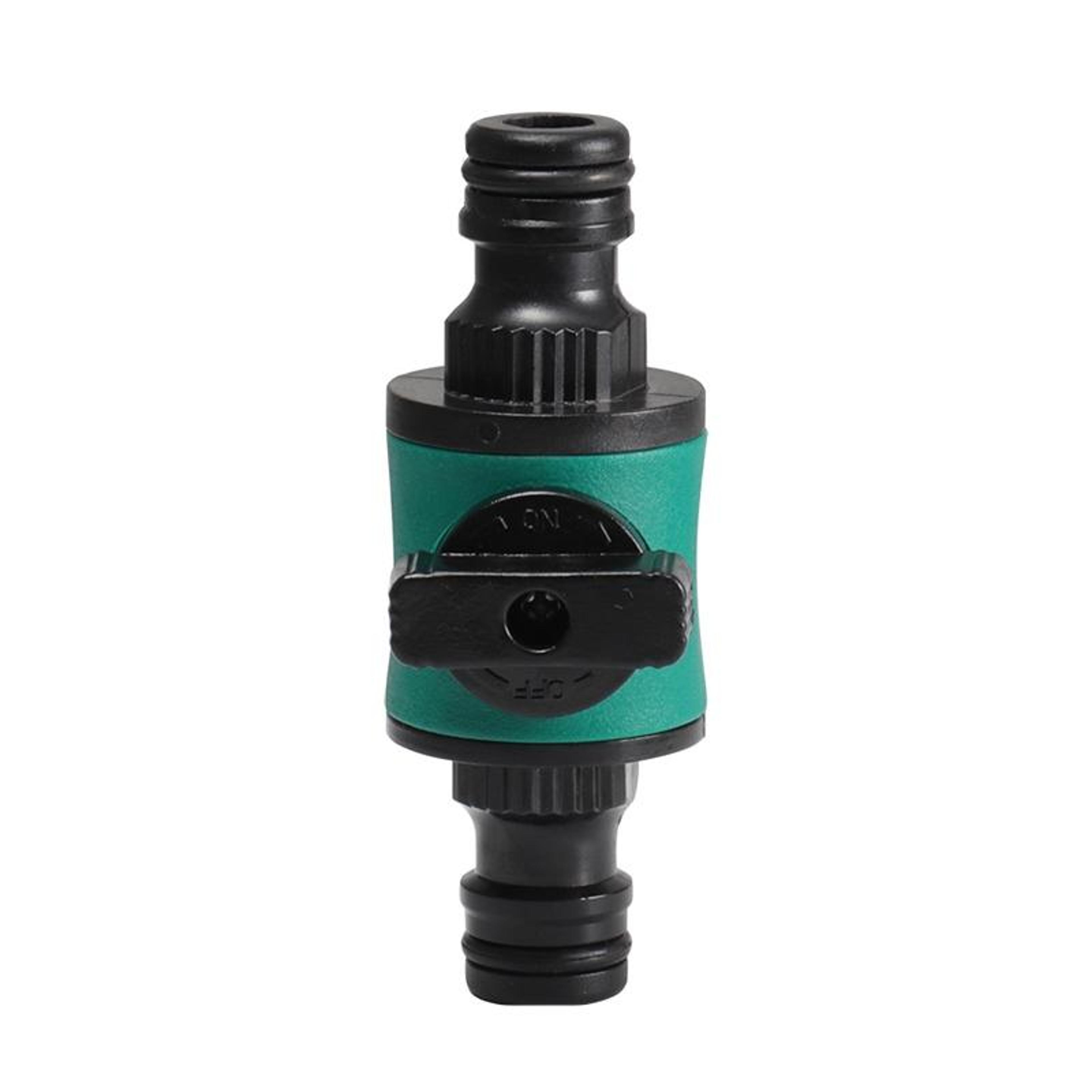dual valve garden hose connector for car wash with hose shut off valve quick connect fitting