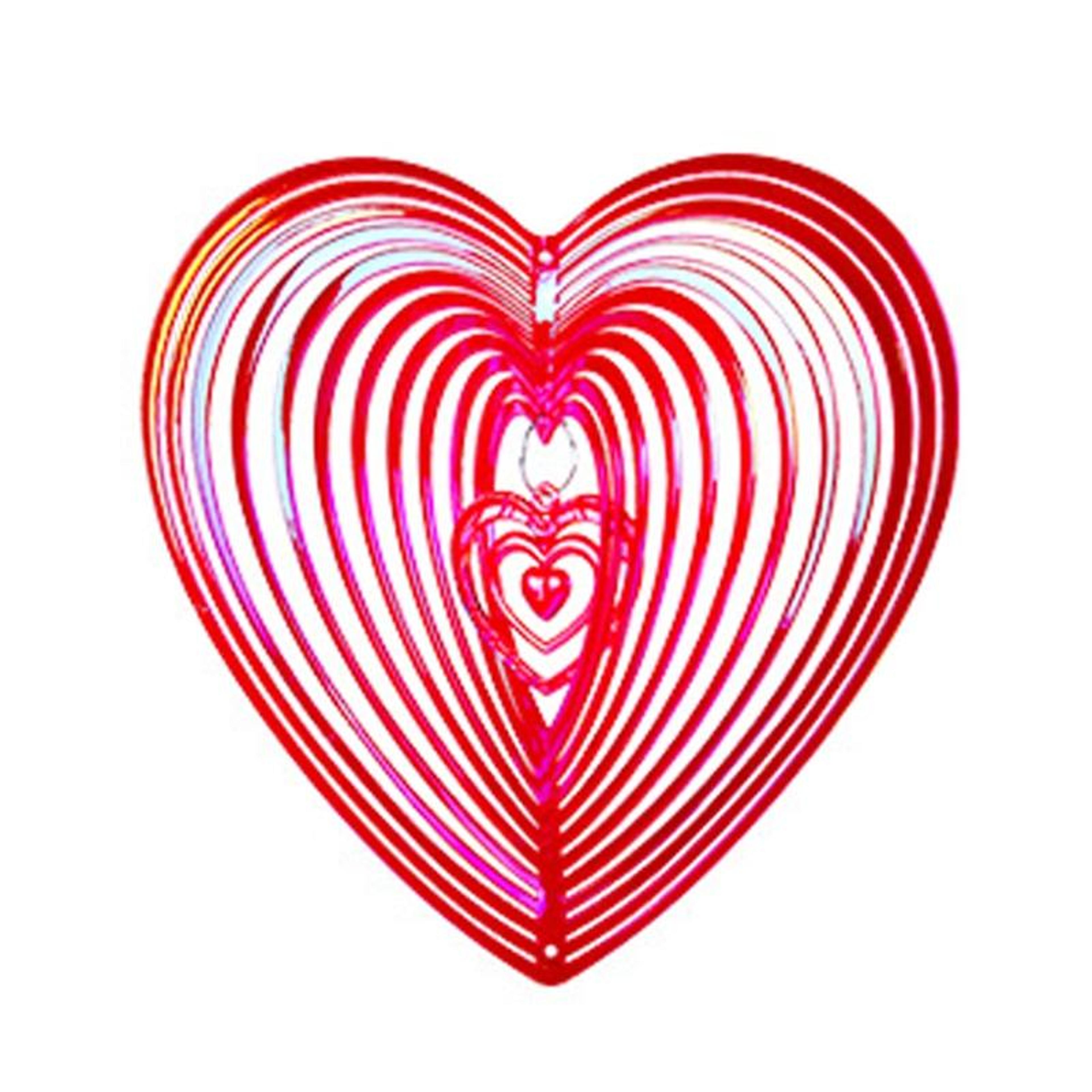 heart shaped bird repeller reflective garden wind spinner outdoor bird deterrent decor