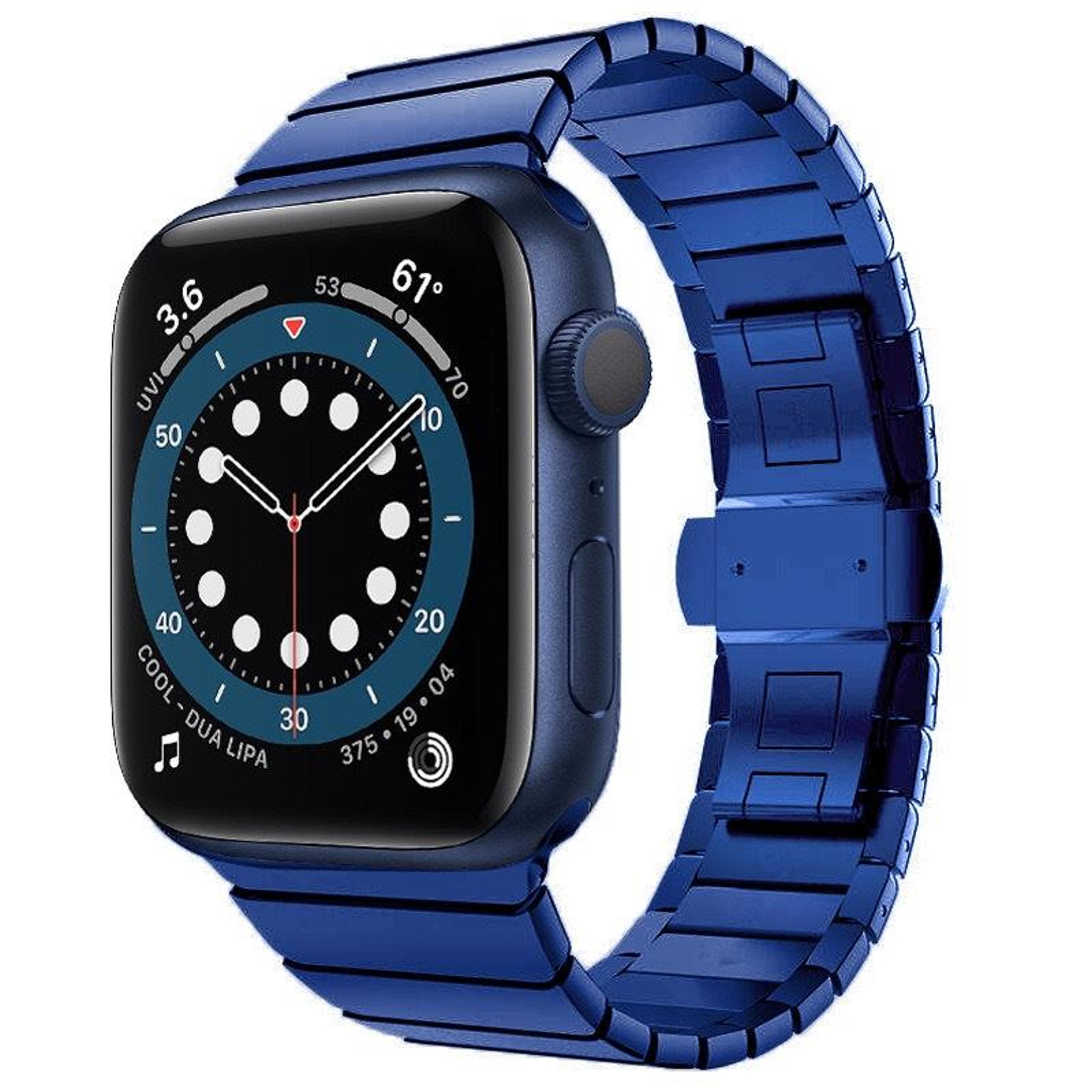 luxury apple watch band stainless steel butterfly buckle metal strap for apple watch