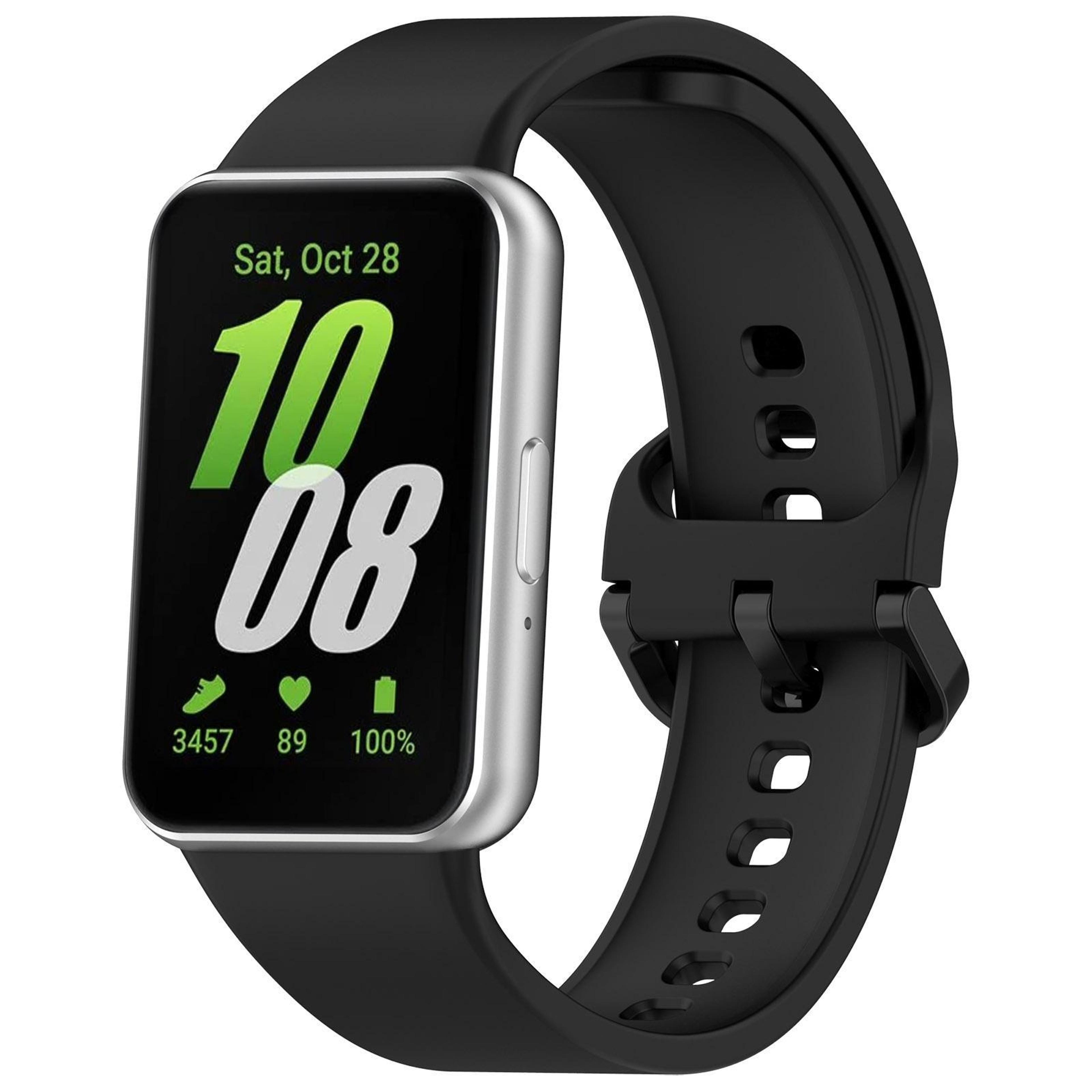 samsung galaxy fit3 silicone watch band soft replacement strap with secure color buckle
