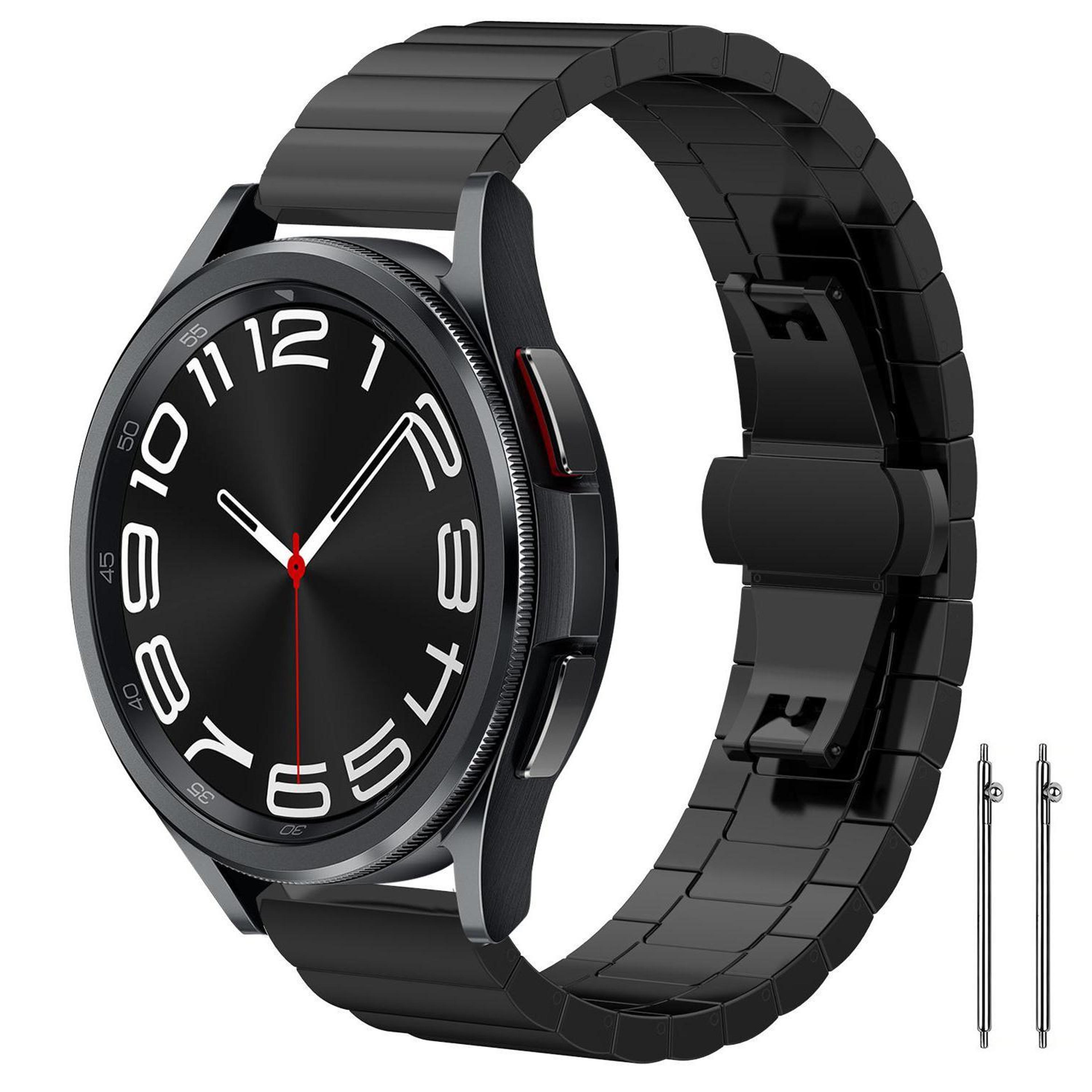 stainless steel watch band bamboo link replacement strap for smartwatches