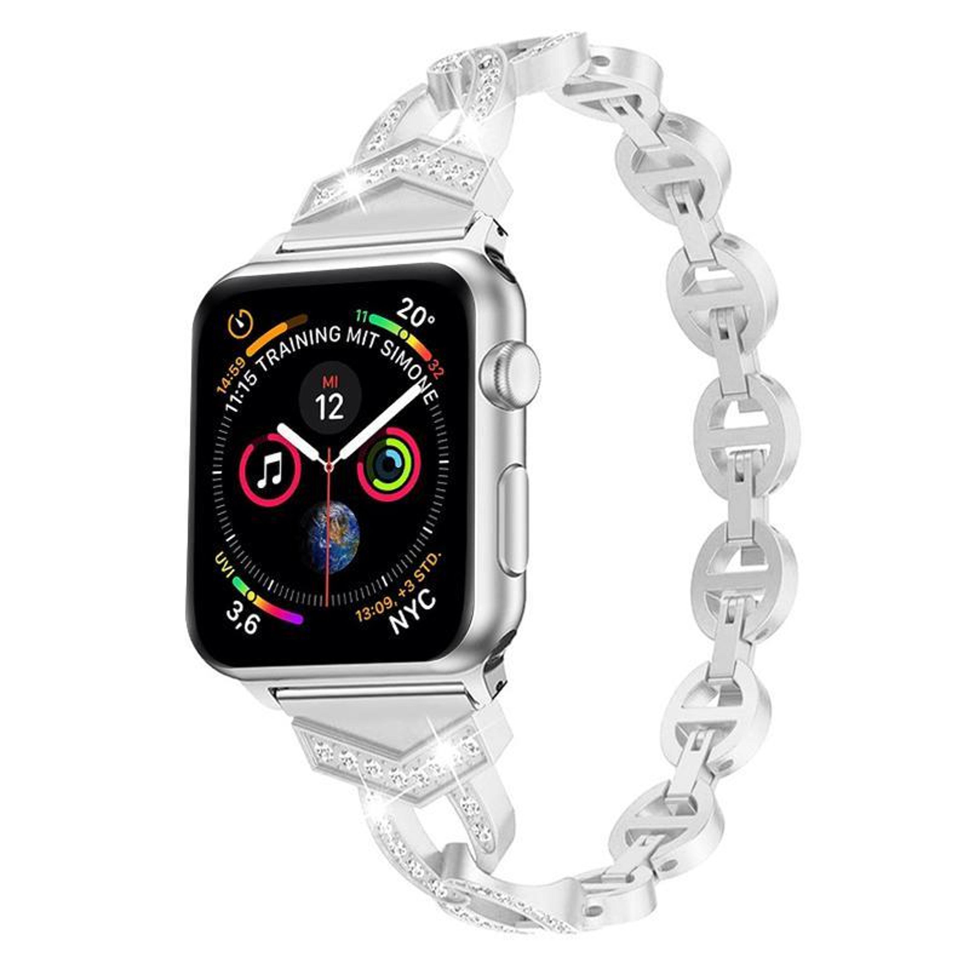 luxury apple watch stainless steel band diamond metal strap for apple watch