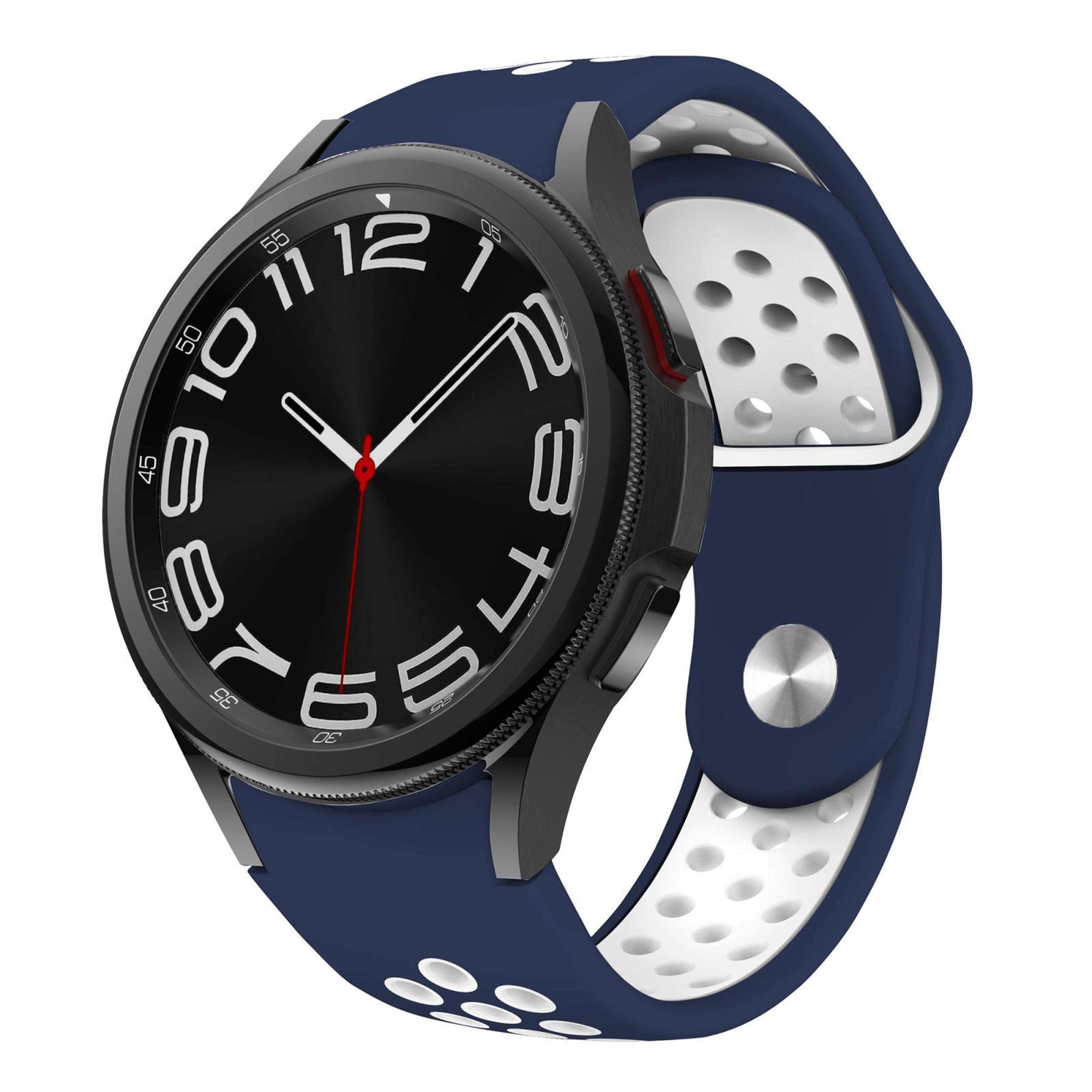 samsung galaxy watch band two tone silicone sport strap with reverse buckle
