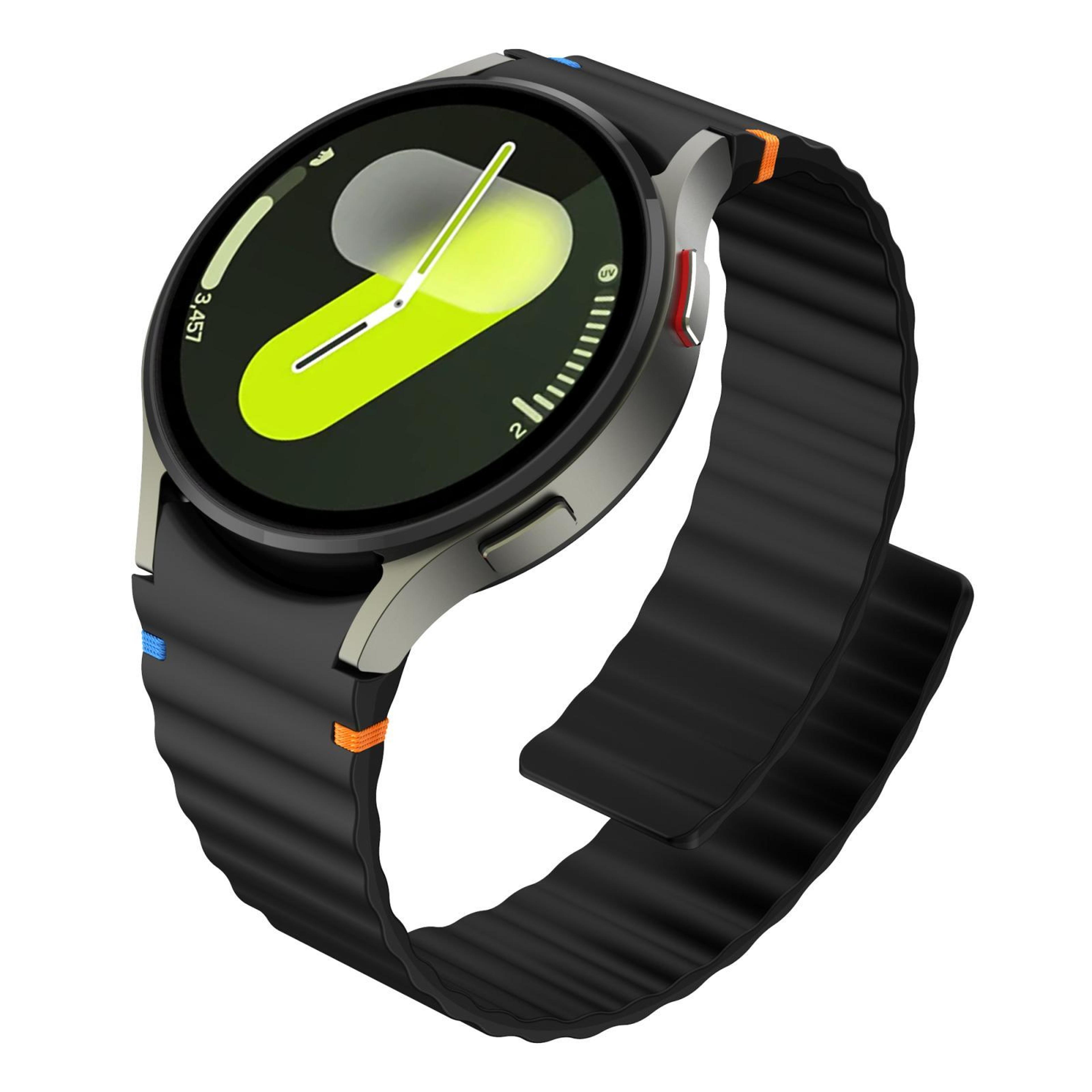 magnetic silicone samsung galaxy watch band wavy grain strap for galaxy watch