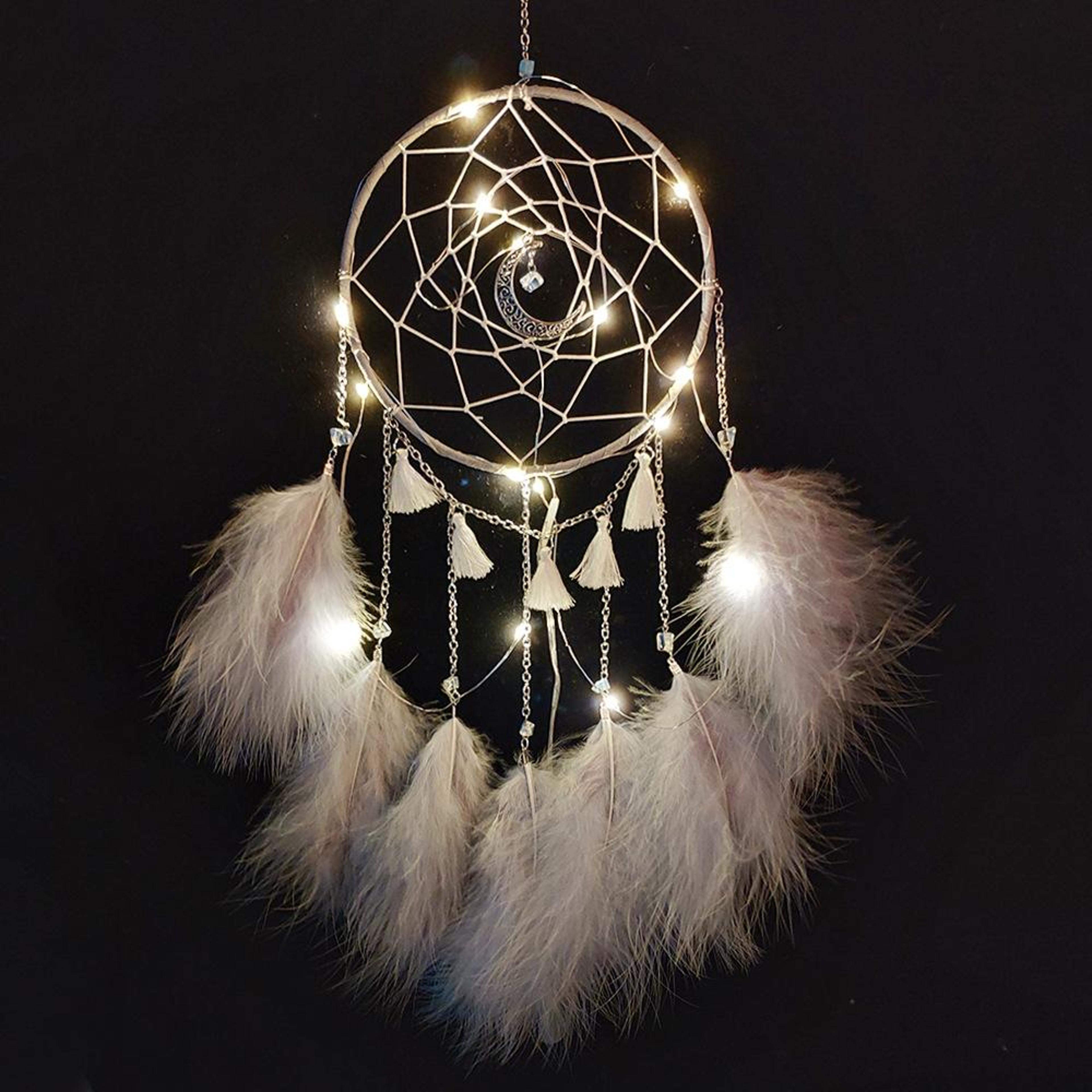 handmade dream catcher wall hanging boho wall decor with feather for kids bedroom home decoration