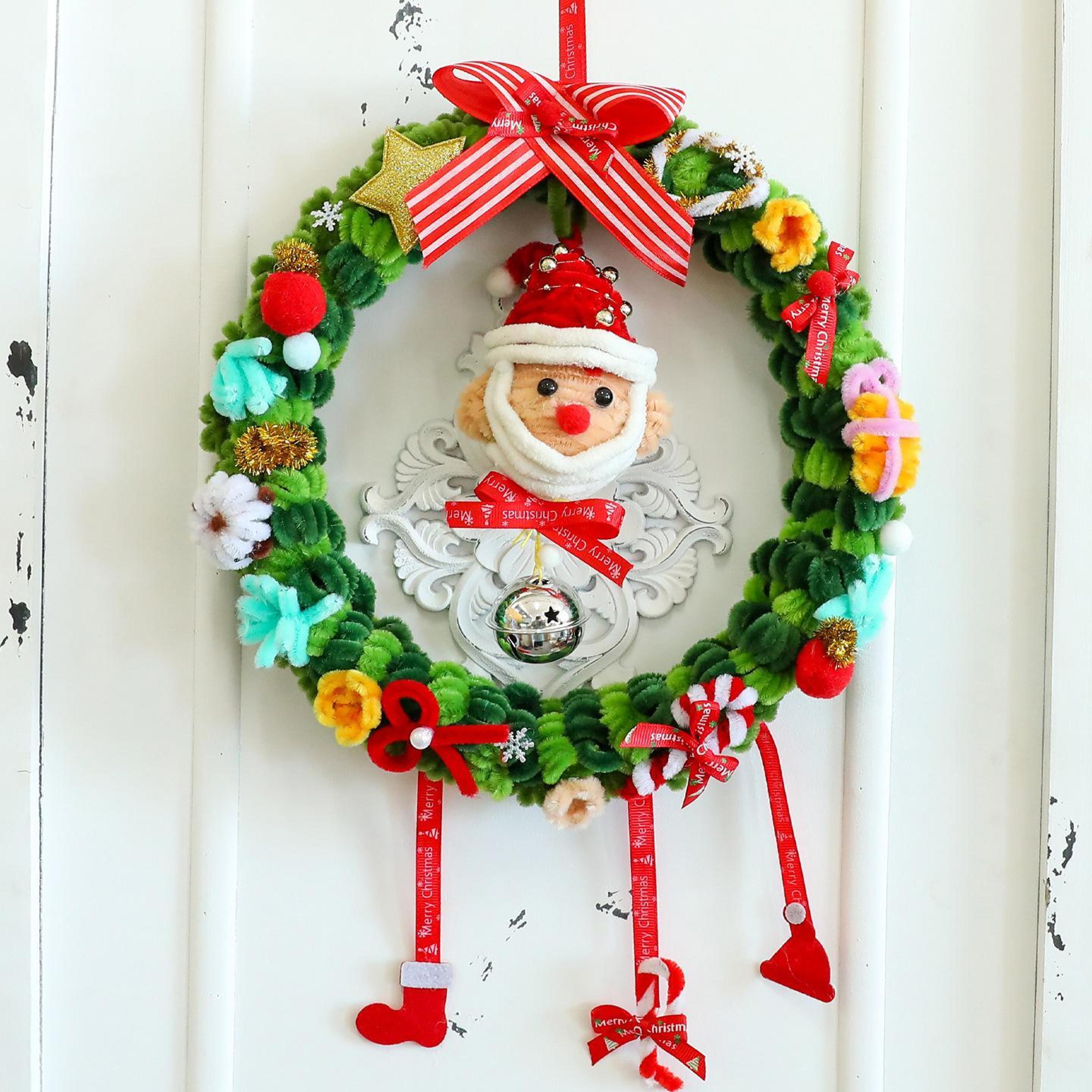 braided christmas wreath hanging decoration rustic holiday door wreath for home window hotel decor