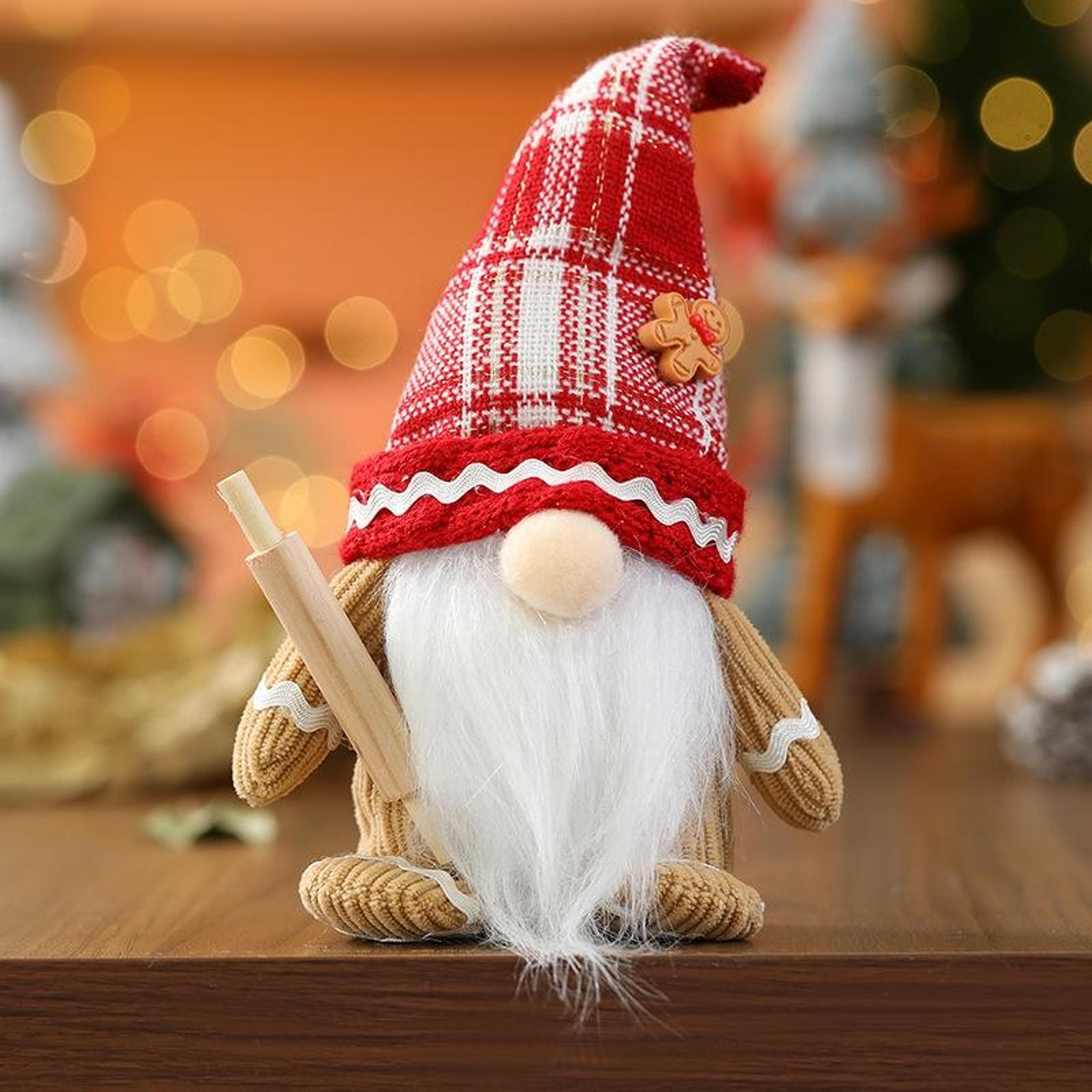 christmas gnome decoration faceless gnome doll scandinavian christmas window ornament