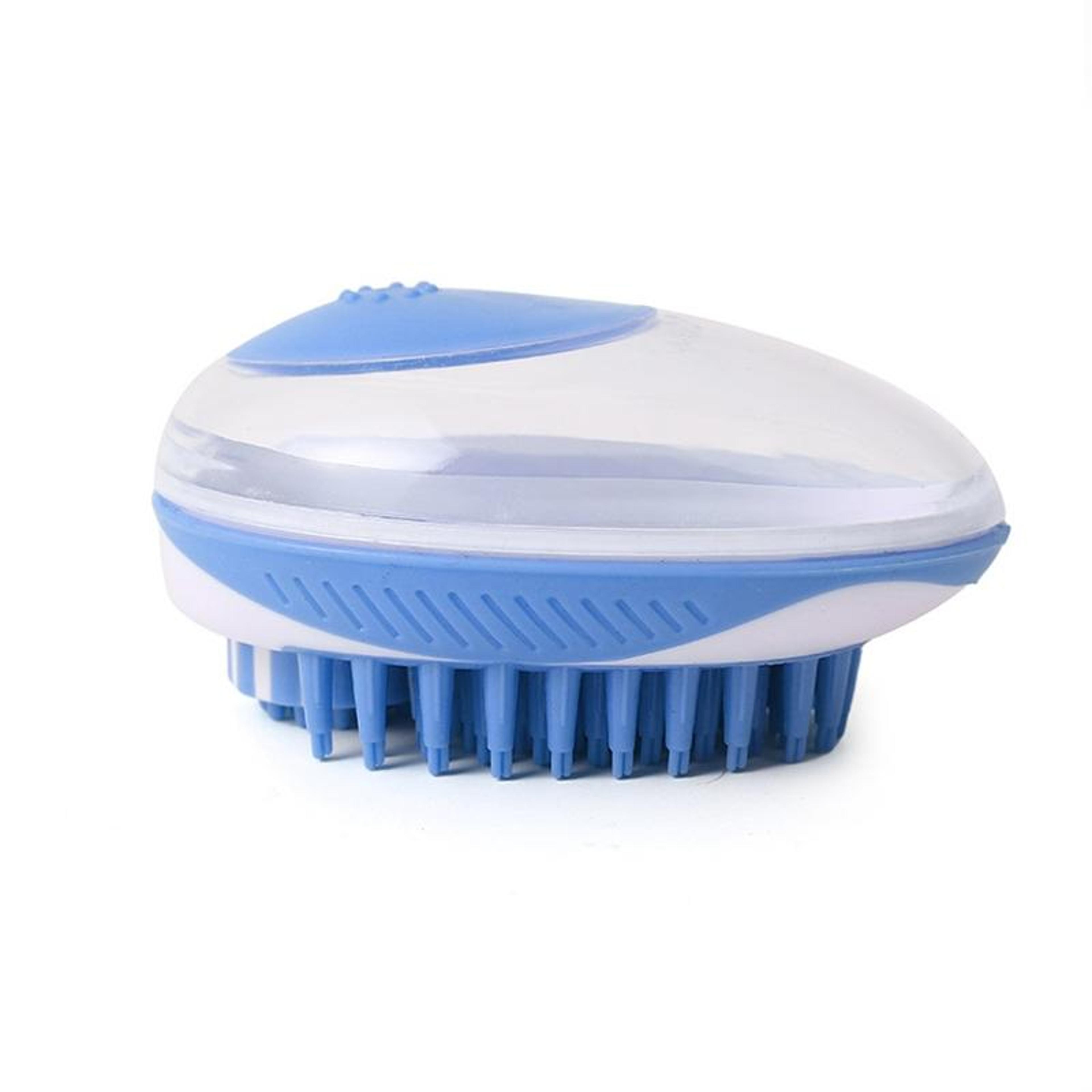 soft silicone pet bath brush with shampoo dispenser for dogs and cats grooming massage