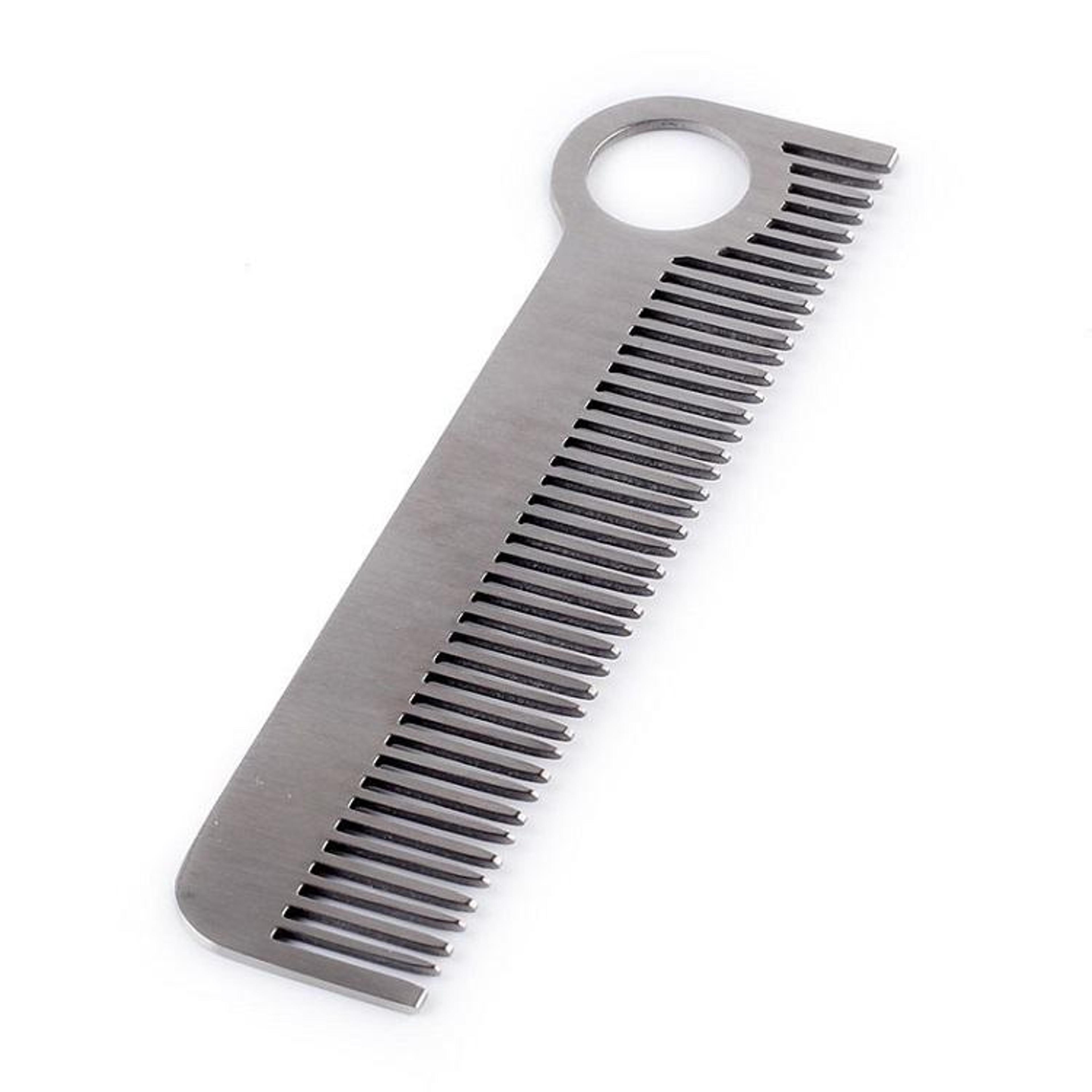 stainless steel comb edc pocket comb travel hair grooming tool