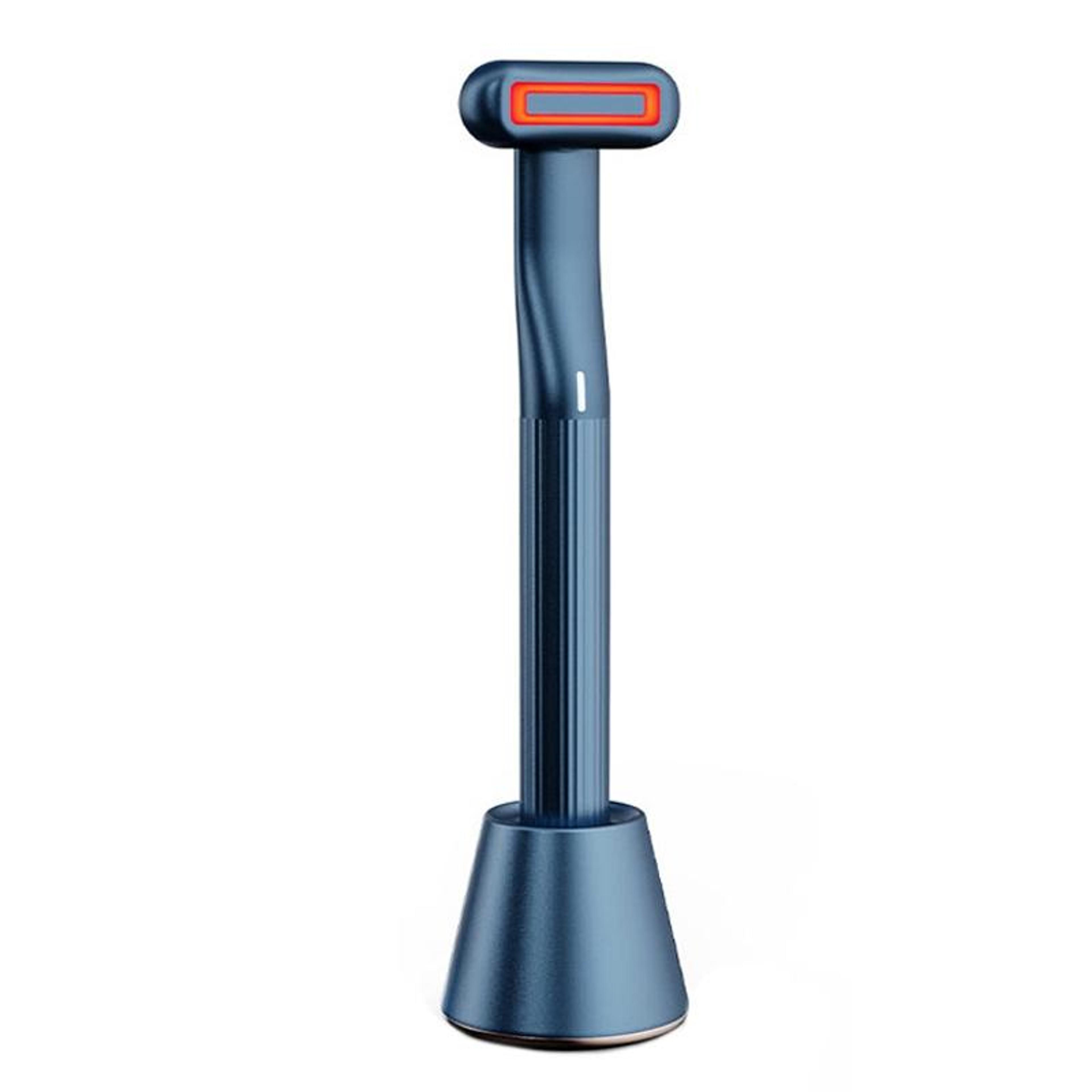 microcurrent rf facial beauty device with rotating massage head for skin tightening and rejuvenation