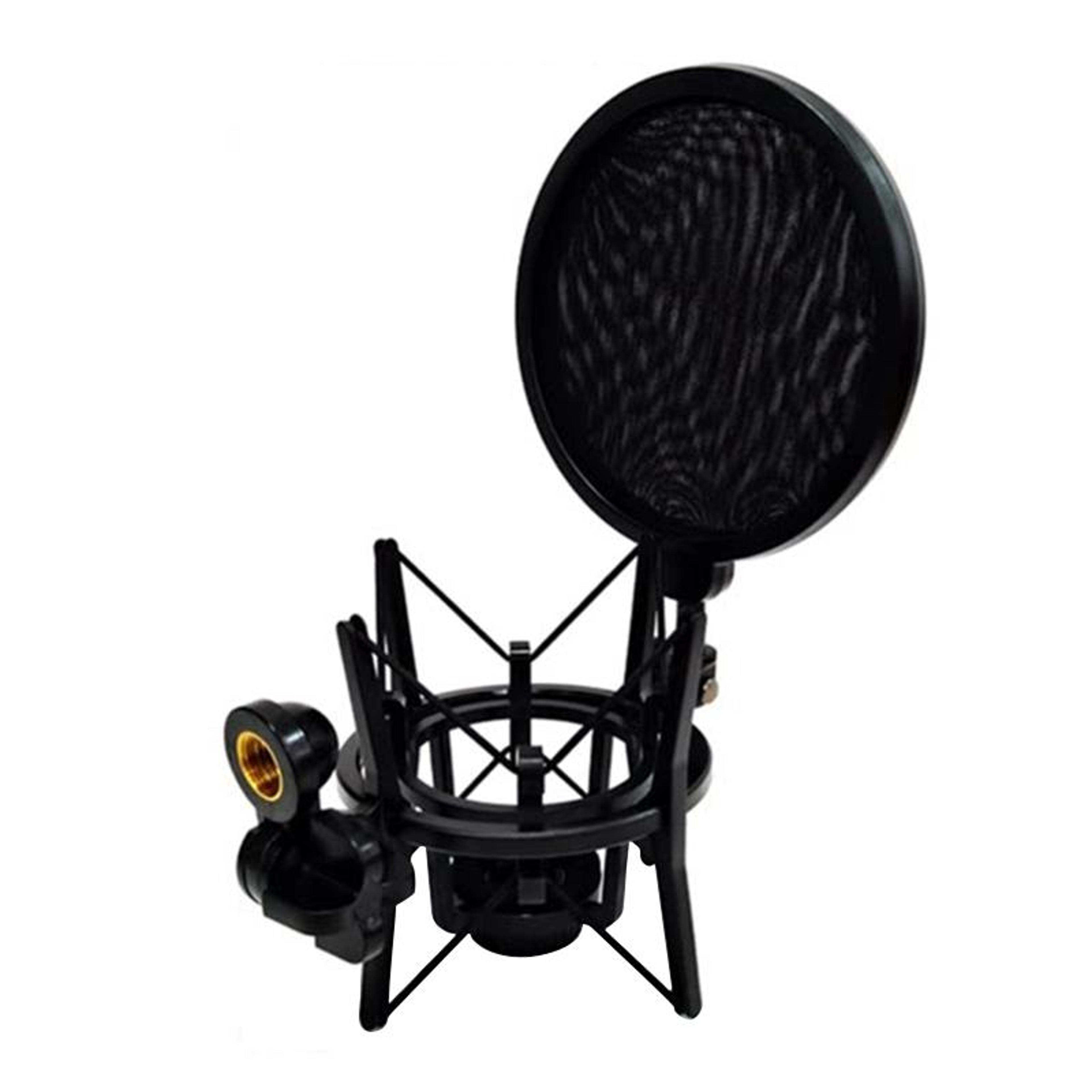 sh-101 live microphone shockproof bracket abs mount for stable recording and streaming