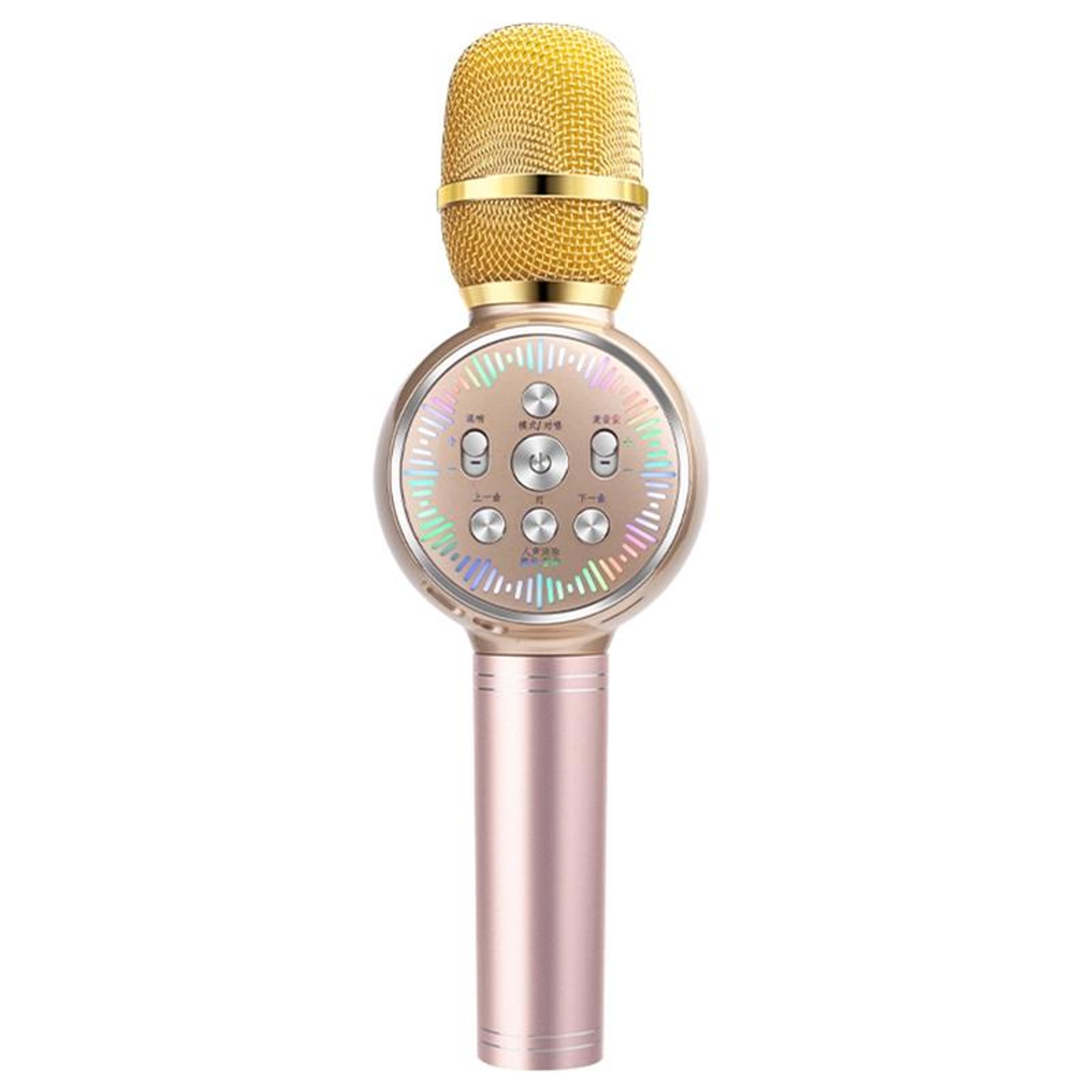 k2 bluetooth karaoke wireless microphone with colorful led lights
