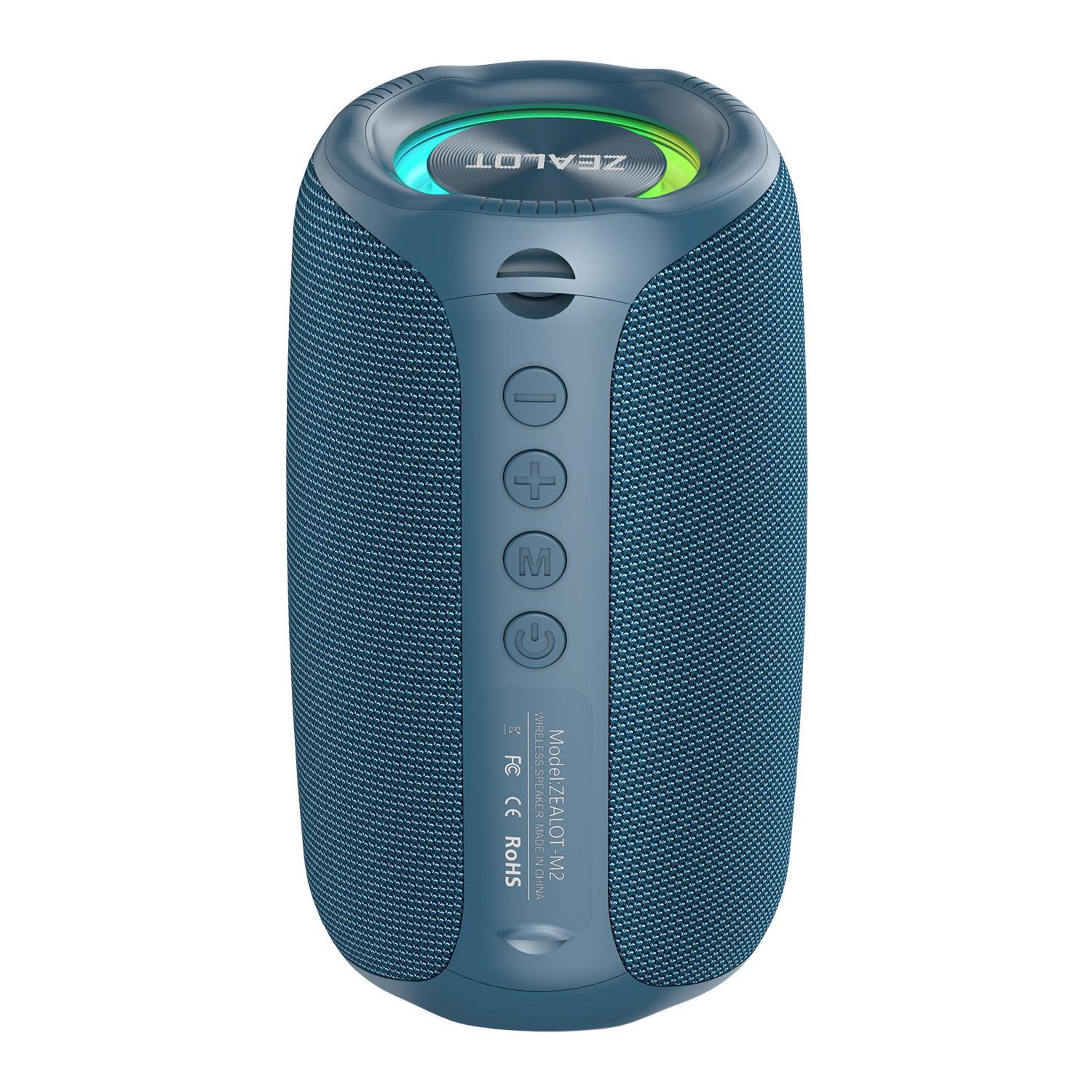 zealot m2 8w portable bluetooth speaker with rgb lights for outdoor music