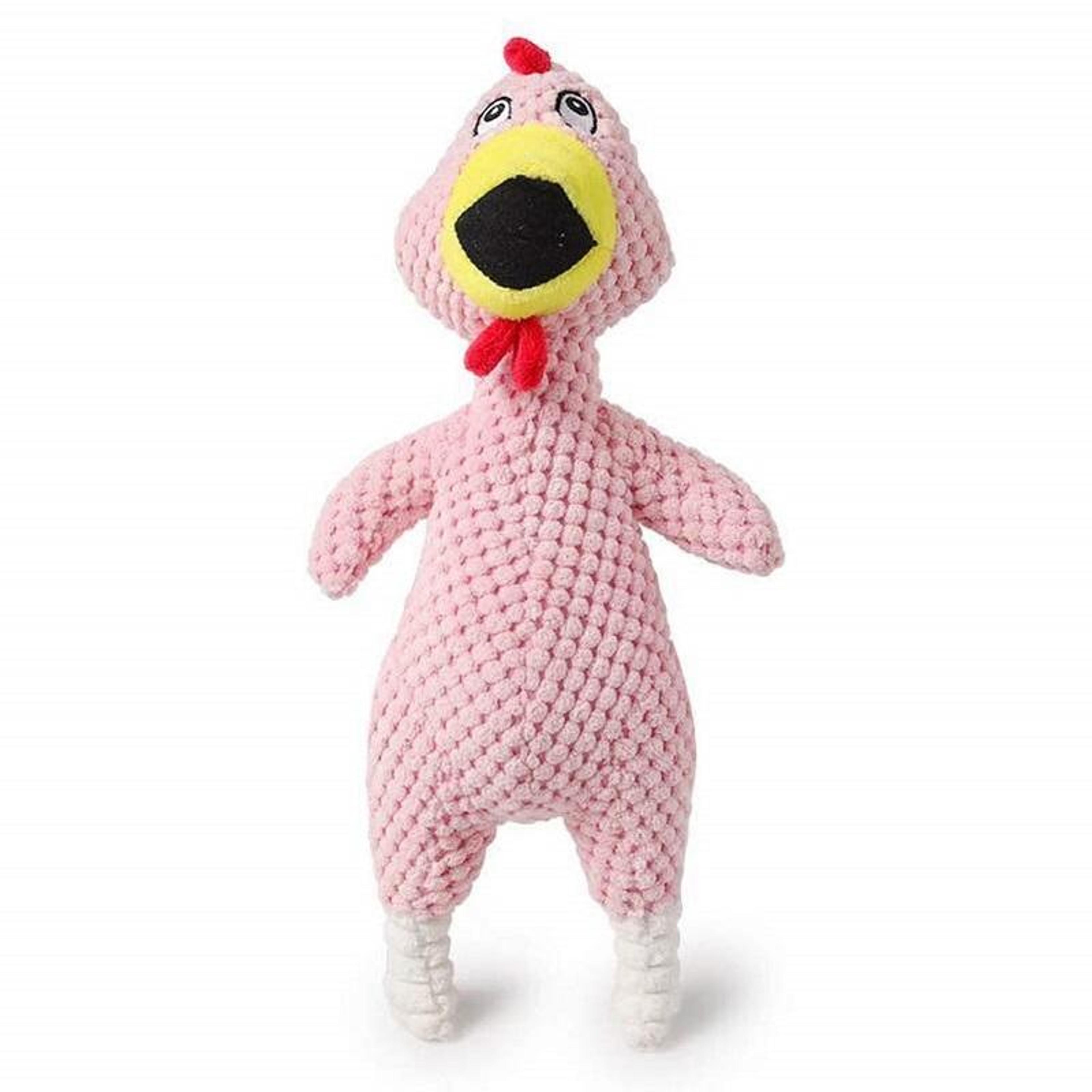 funny squeaky dog toy plush screaming chicken chew toy for teeth cleaning and interactive play