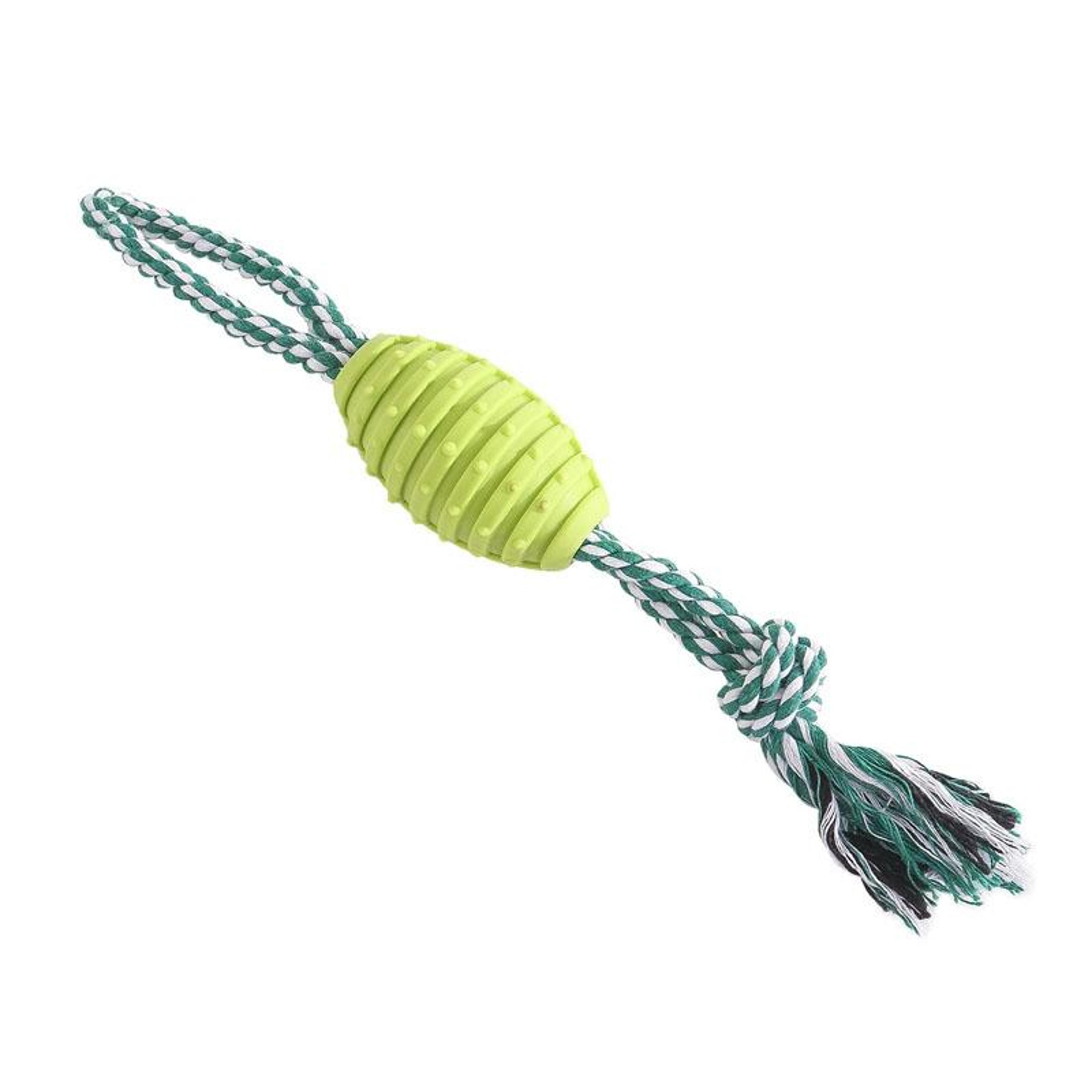 dog rope ball chew toy bite resistant dog teething toy for teeth cleaning and interactive play