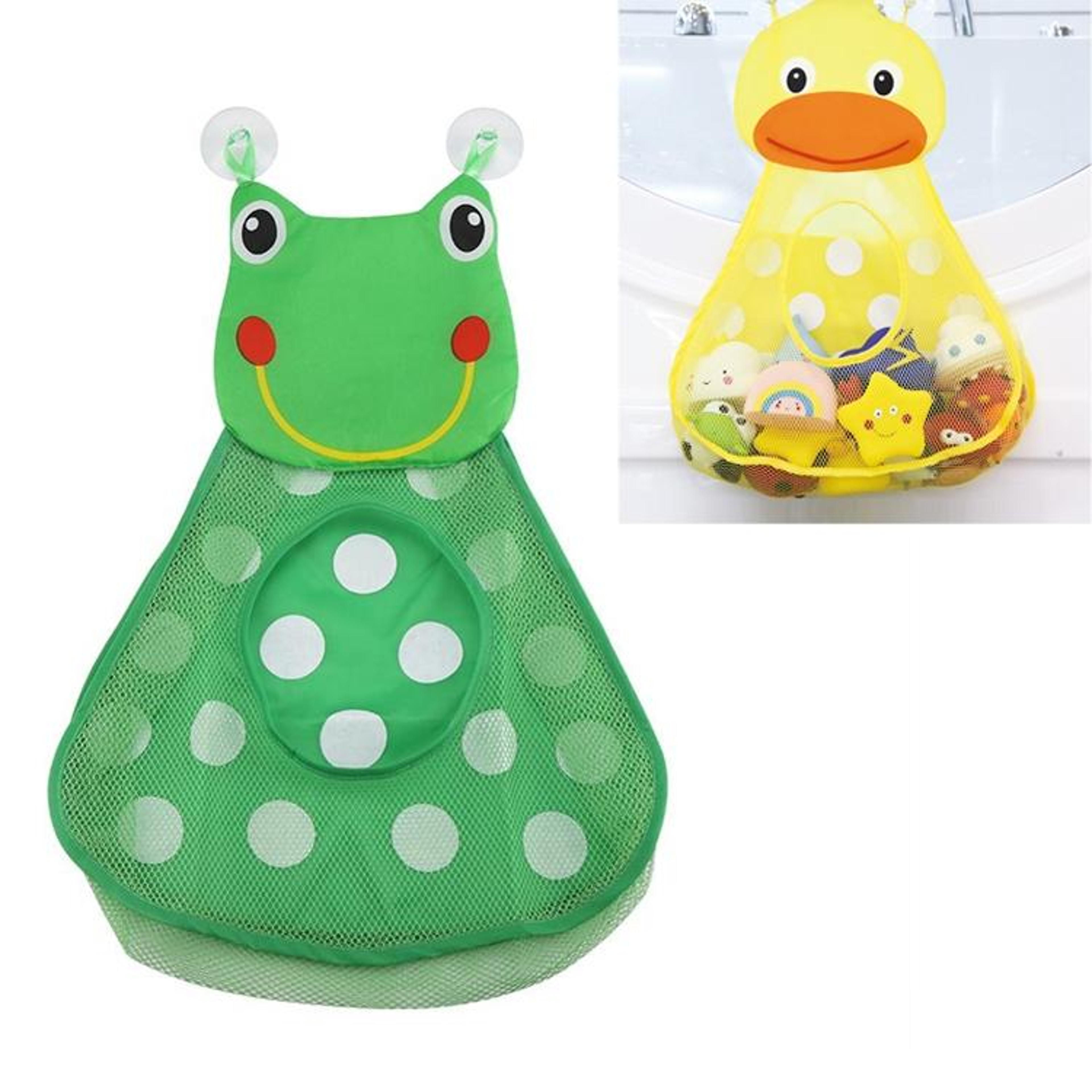 baby bath toy organizer mesh bag with strong suction cups quick dry storage net