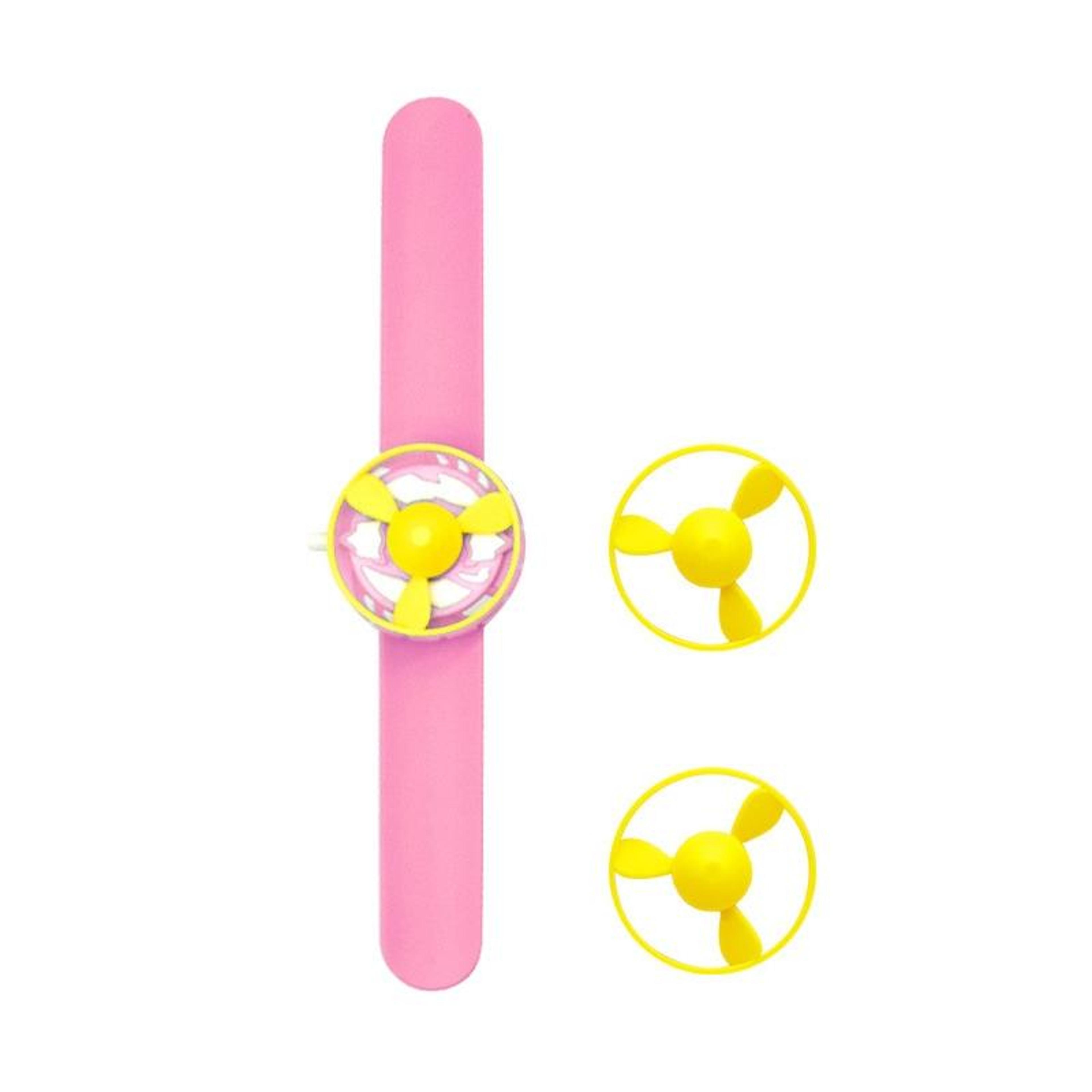 flying saucer launcher toy wristband gyro spinner toy set for kids outdoor play