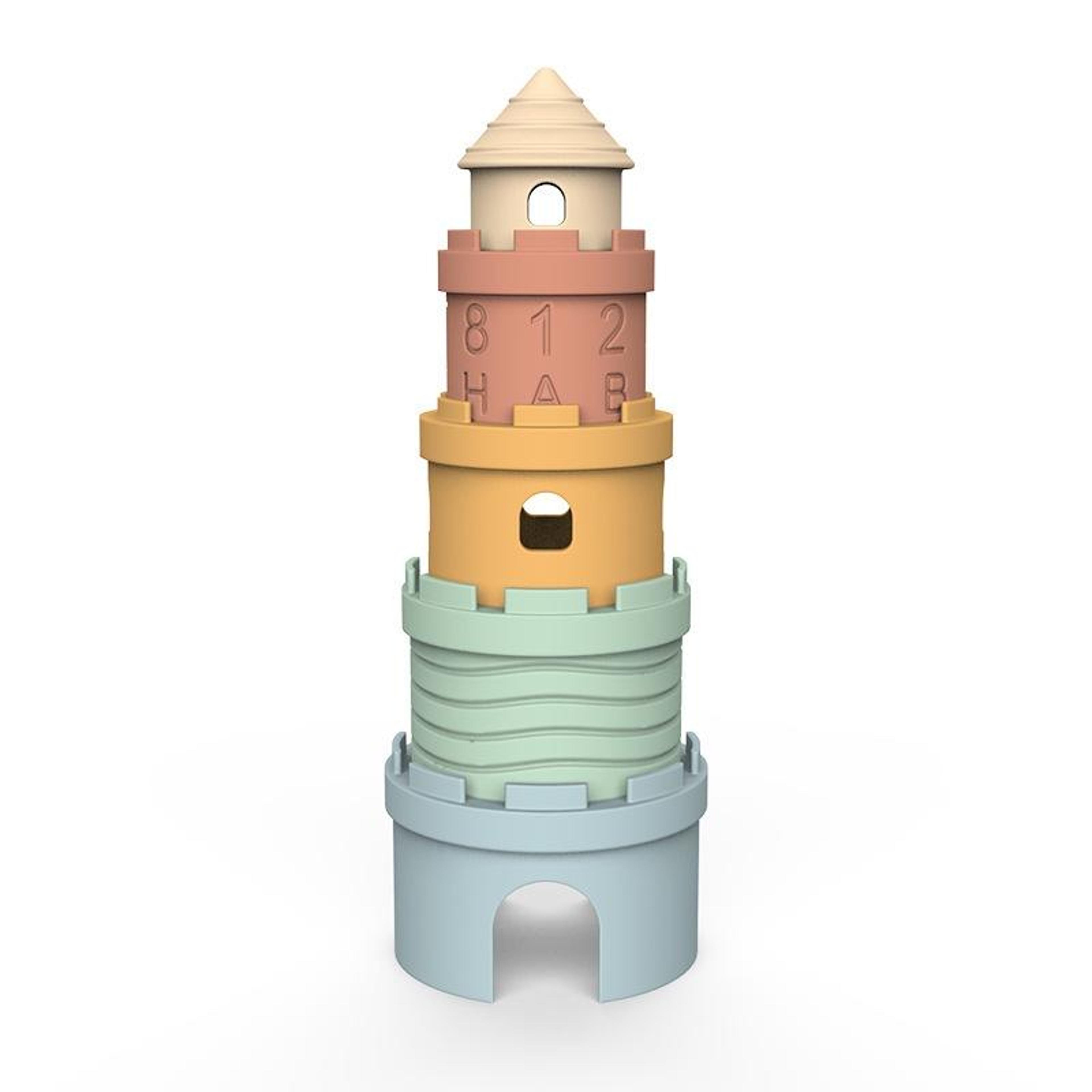 baby stacking teether castle toy soft sensory teething toy for infants and toddlers