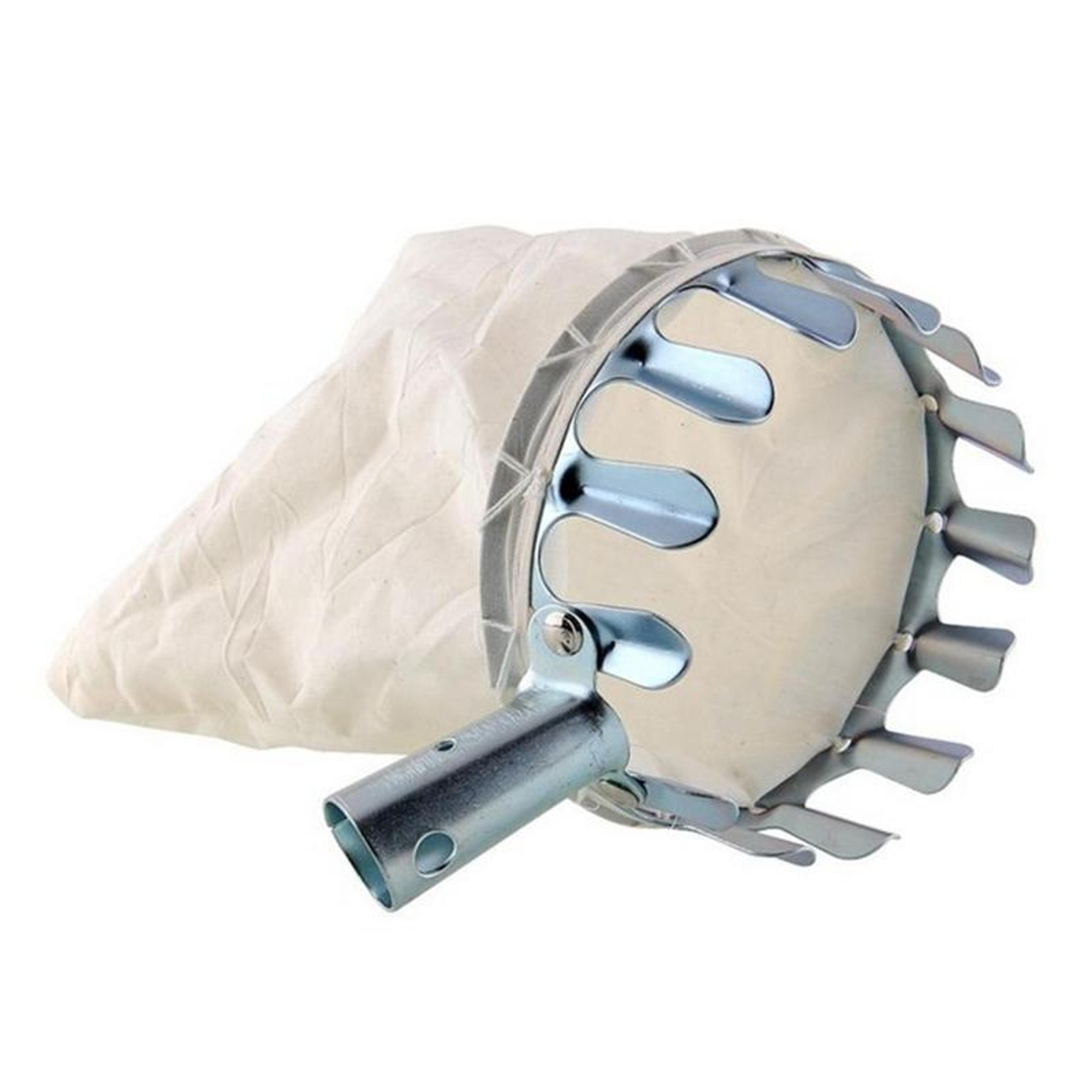 metal fruit picker with fabric basket high reach fruit picking tool for orchard and garden harvesting