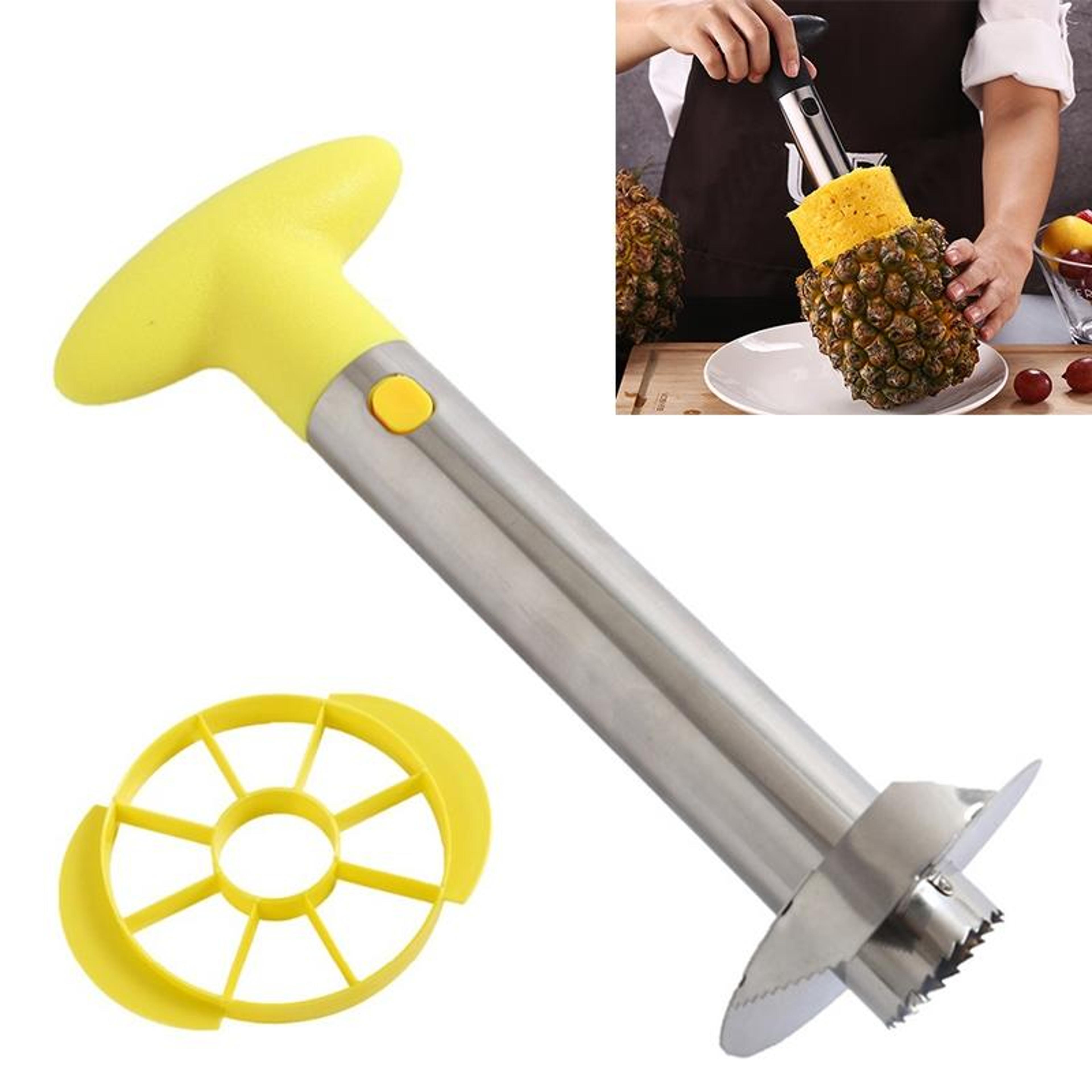stainless steel pineapple corer slicer and peeler easy fruit cutter tool