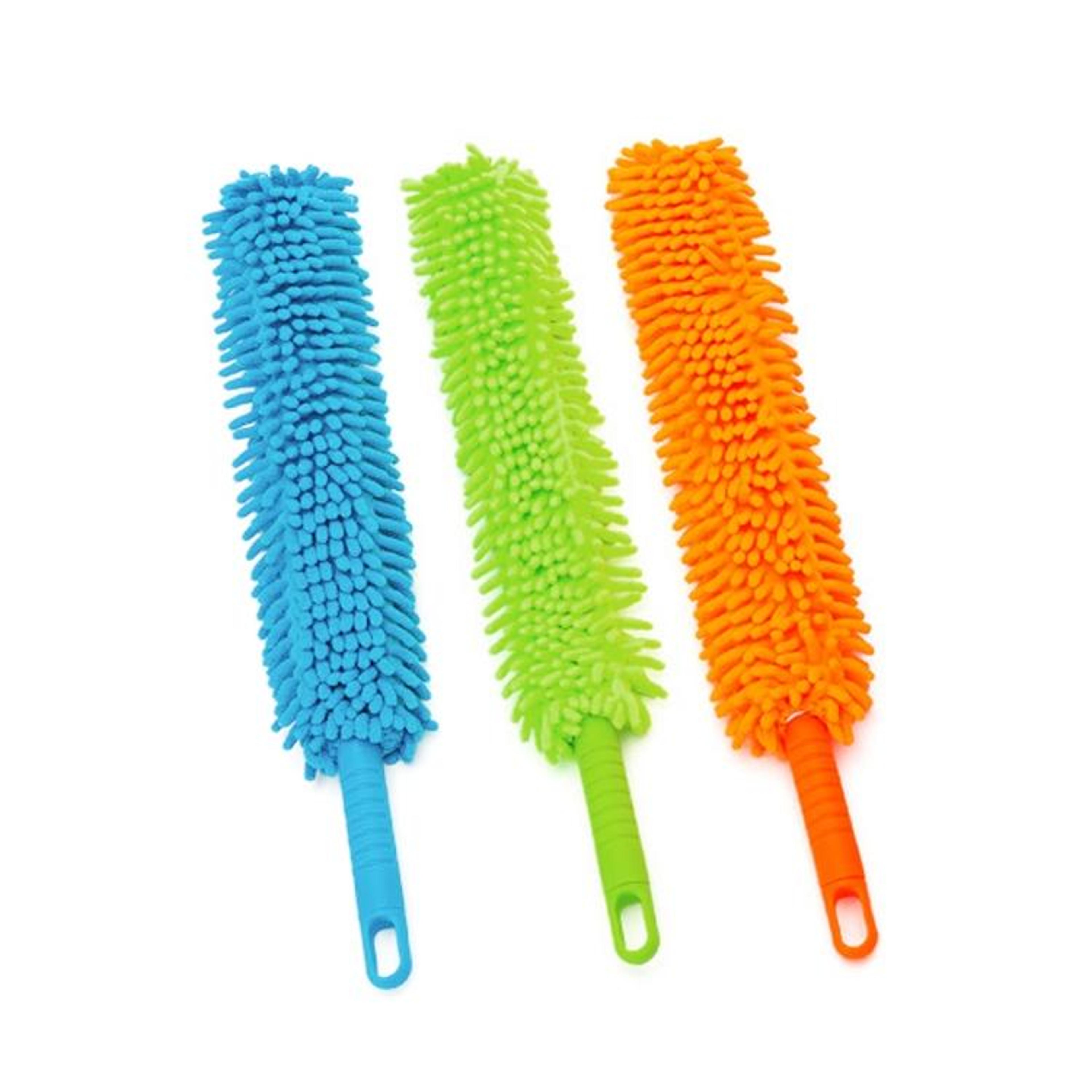 flexible chenille dust duster double-sided reusable microfiber duster for hard to reach cleaning