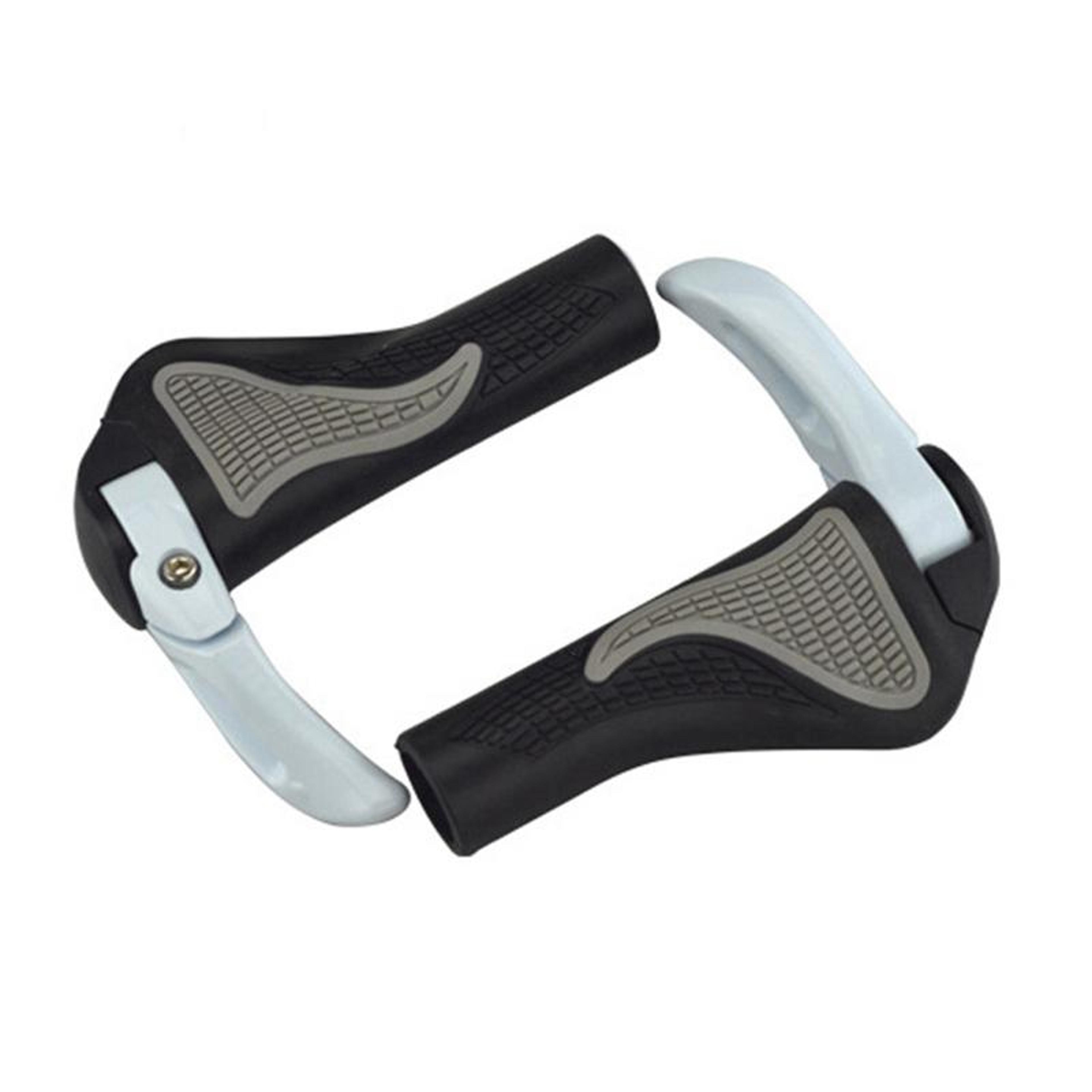 bicycle handlebar grips anti slip rubber bike grips goat style white pair