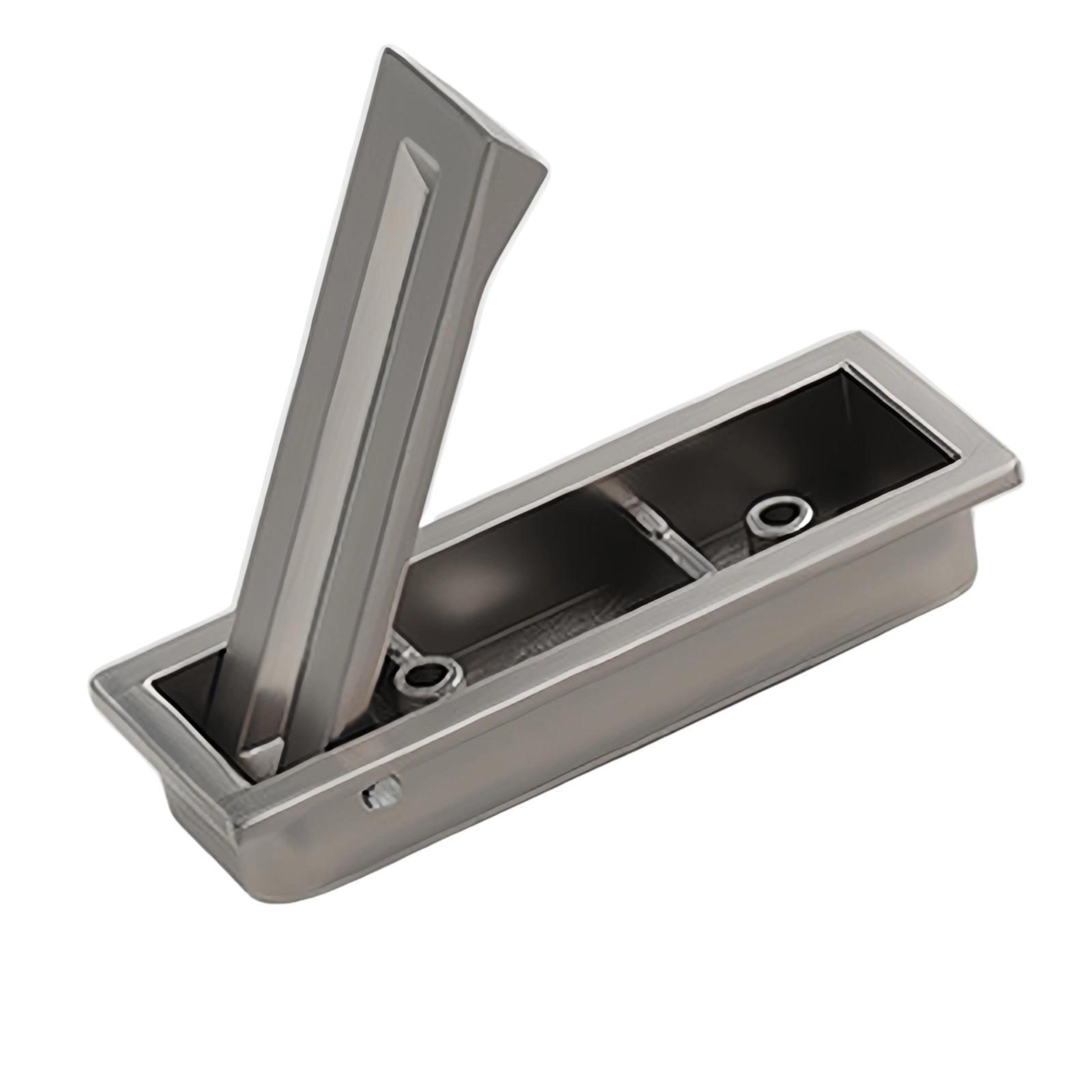 recessed invisible cabinet handle concealed grooved rotatable furniture pull