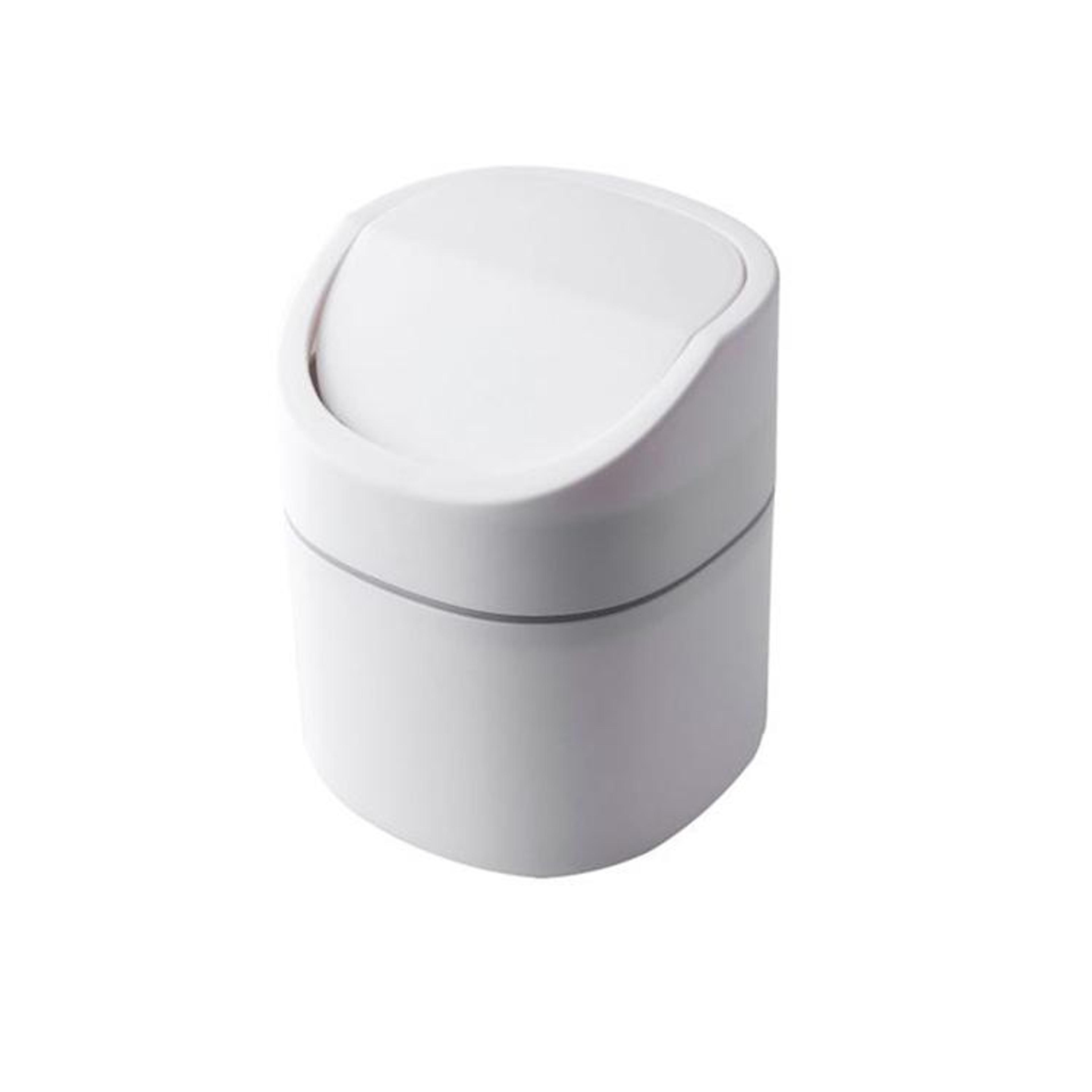 mini desktop trash can with flip lid covered storage for clean spaces