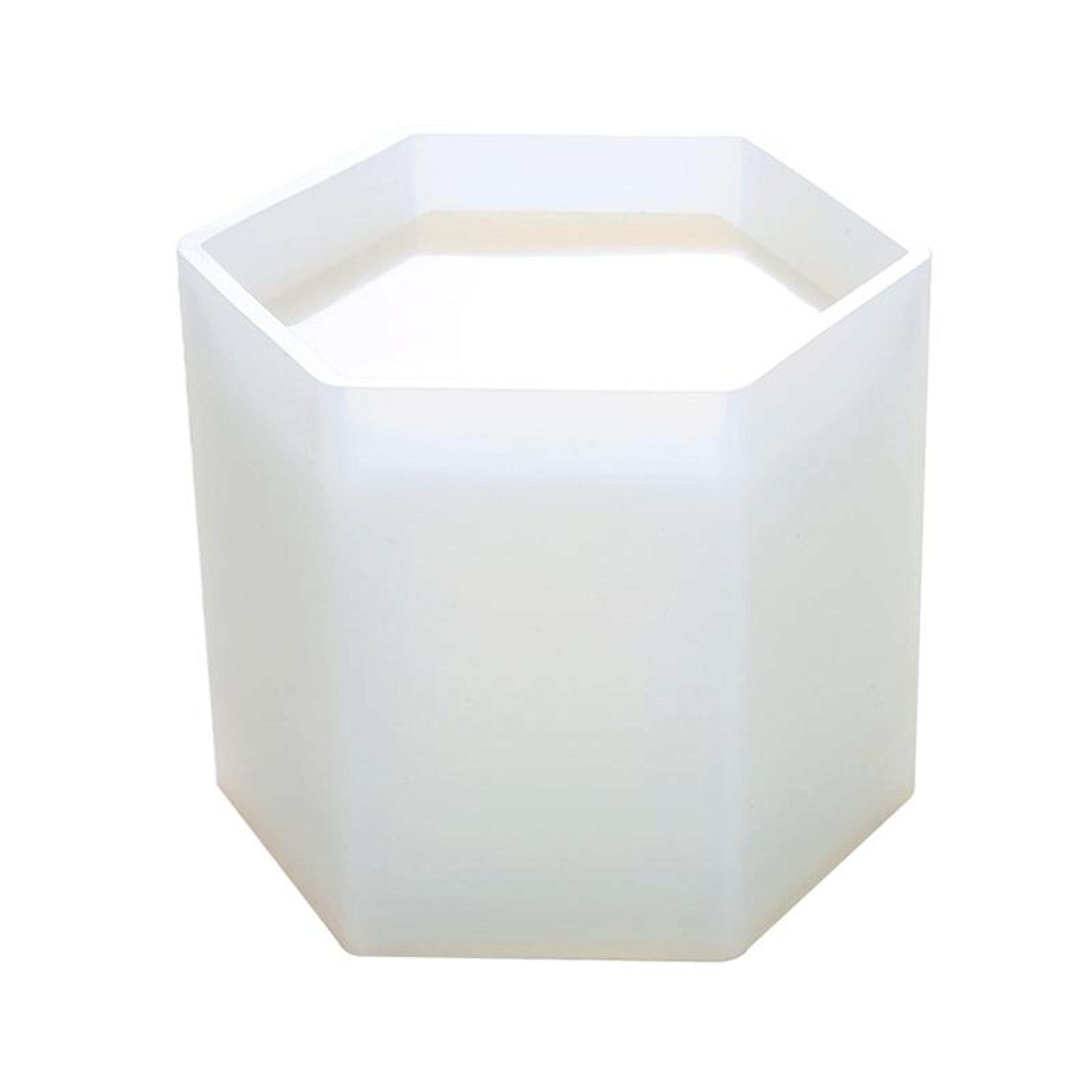 hexagon silicone resin mold for diy flower pots pen holders and decorative storage cups