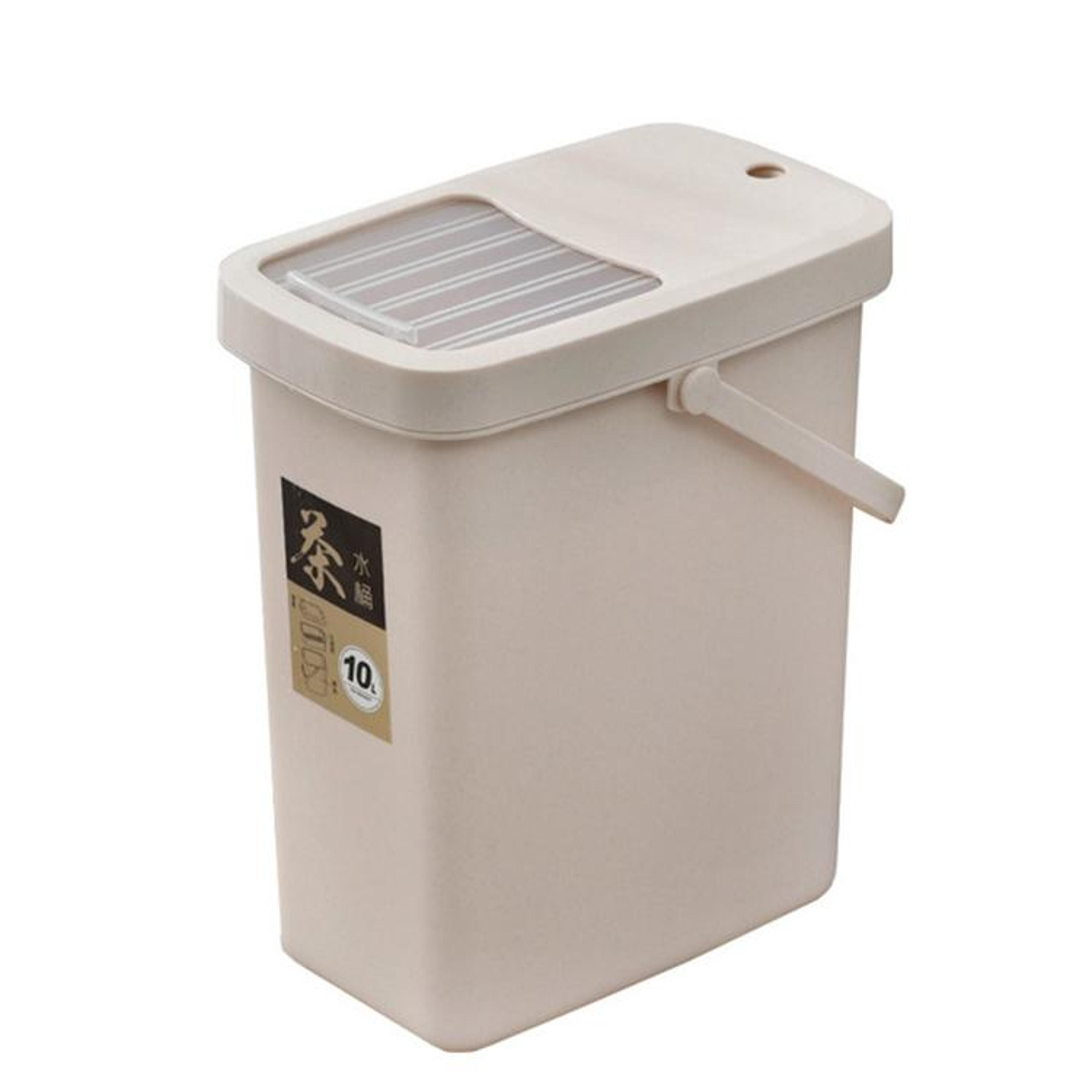 tea waste bucket with push lid portable tea residue bin