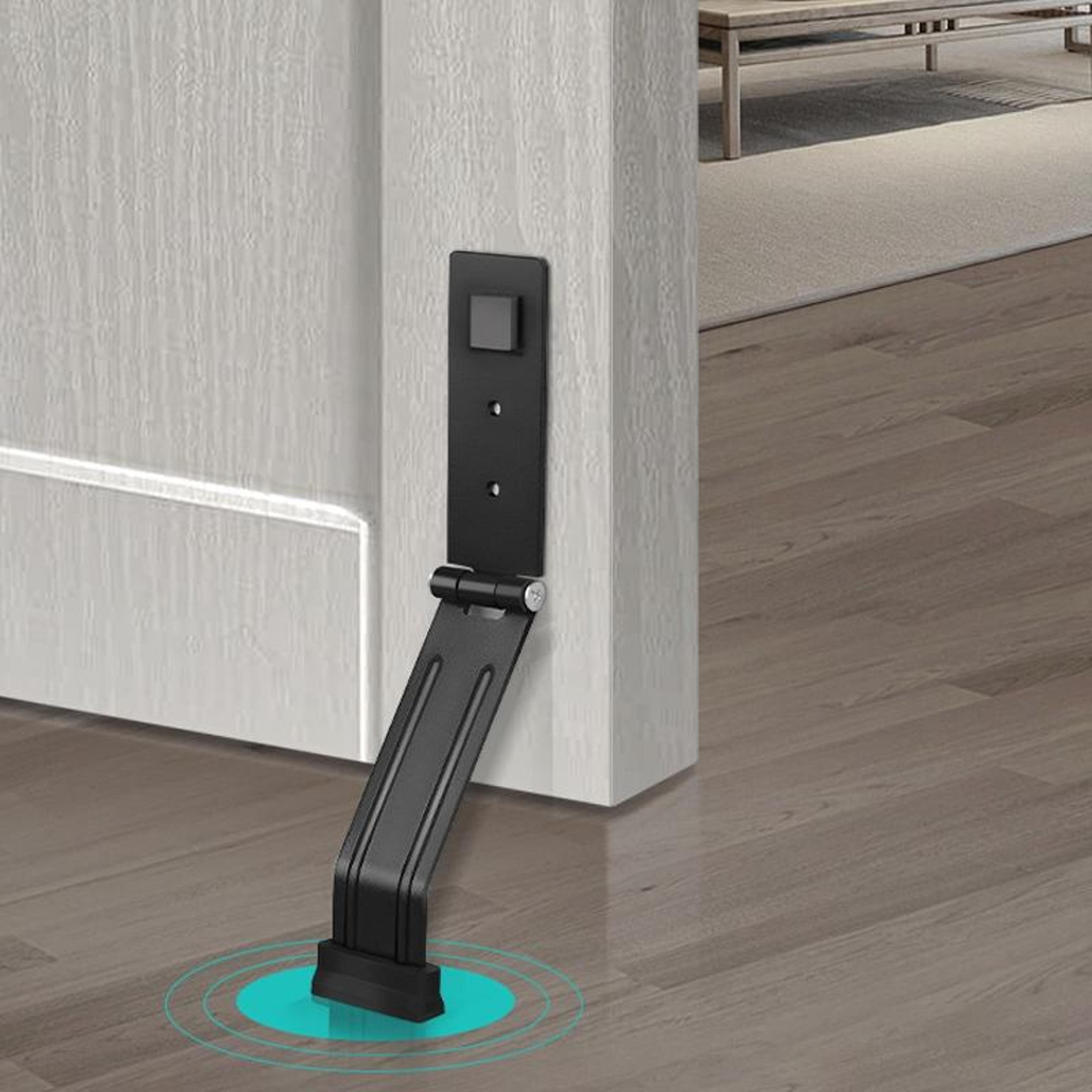 heavy duty magnetic door stopper pedal operated door holder for bottom mounted doors