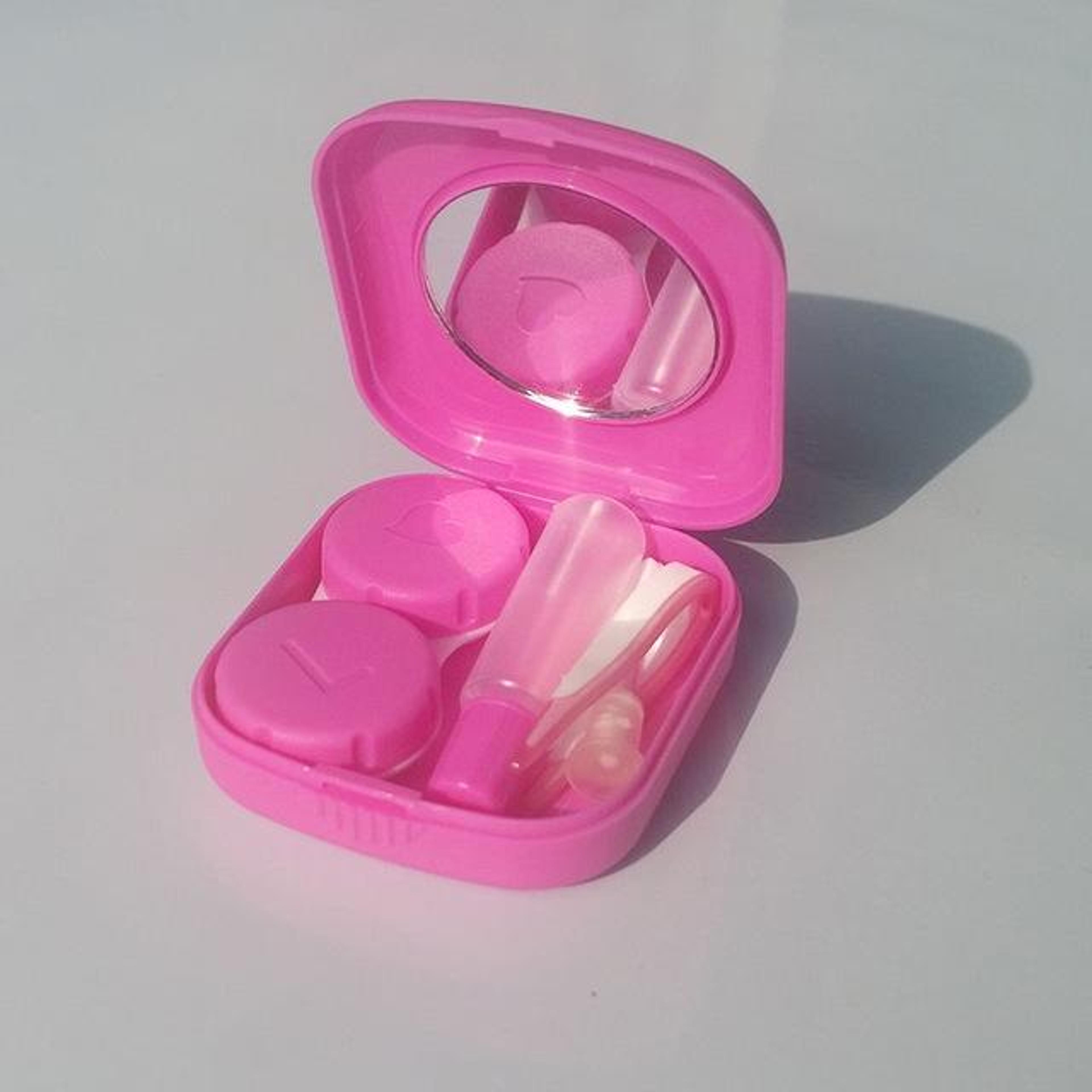 contact lens case with mirror portable travel contact lens case kit