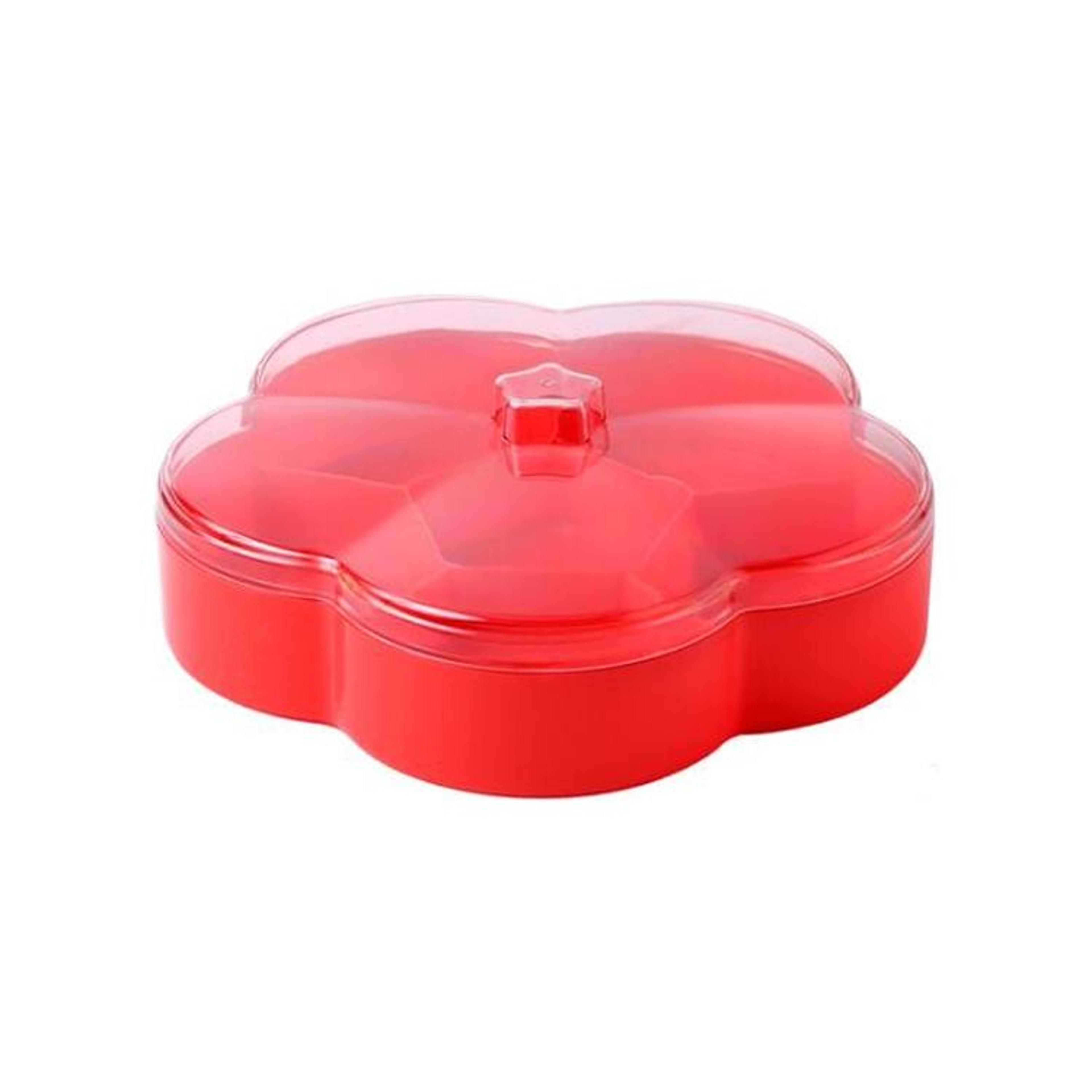 flower shaped candy storage box with lid transparent snack serving tray for nuts dried fruit
