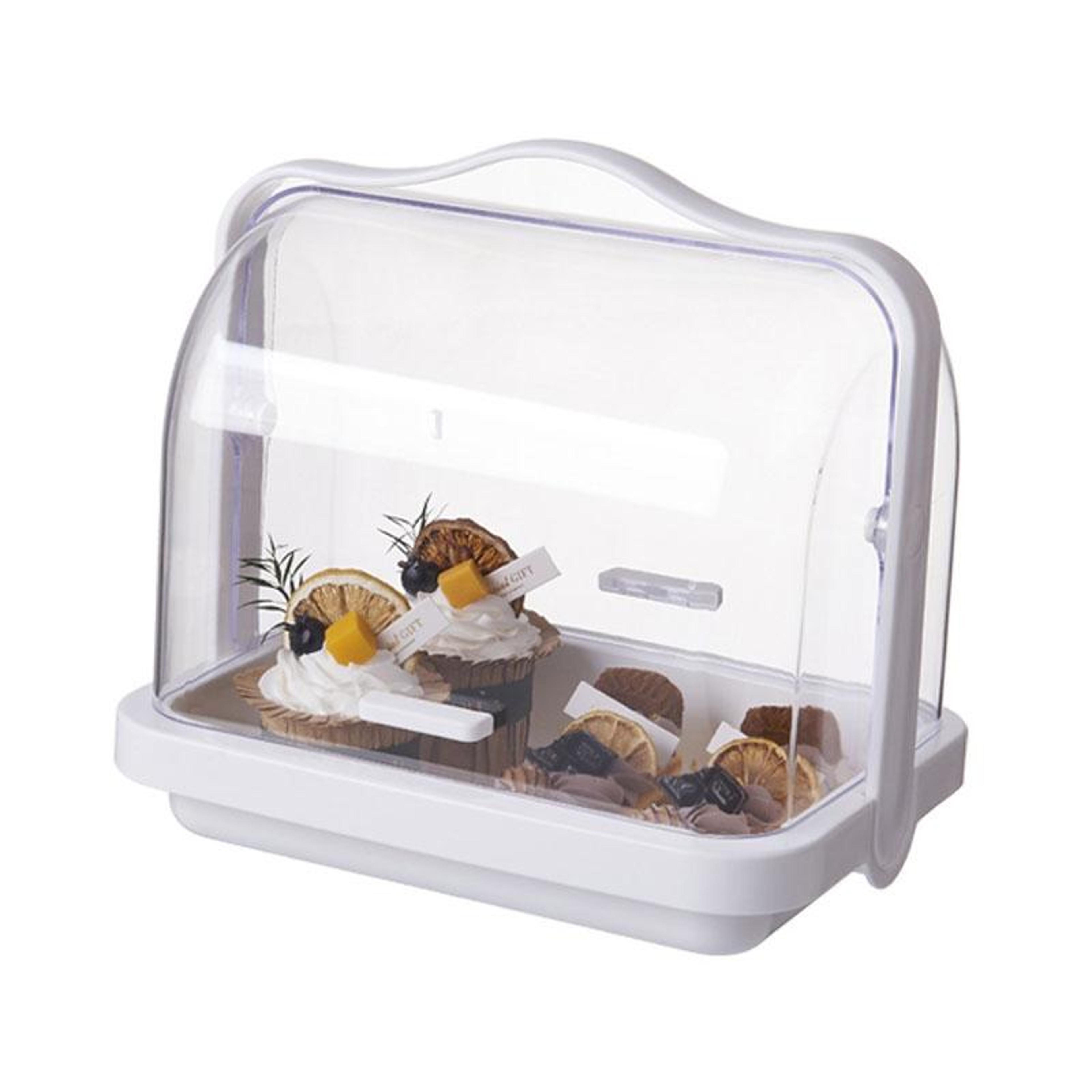 transparent bread storage box with dustproof lid multi purpose kitchen storage organizer