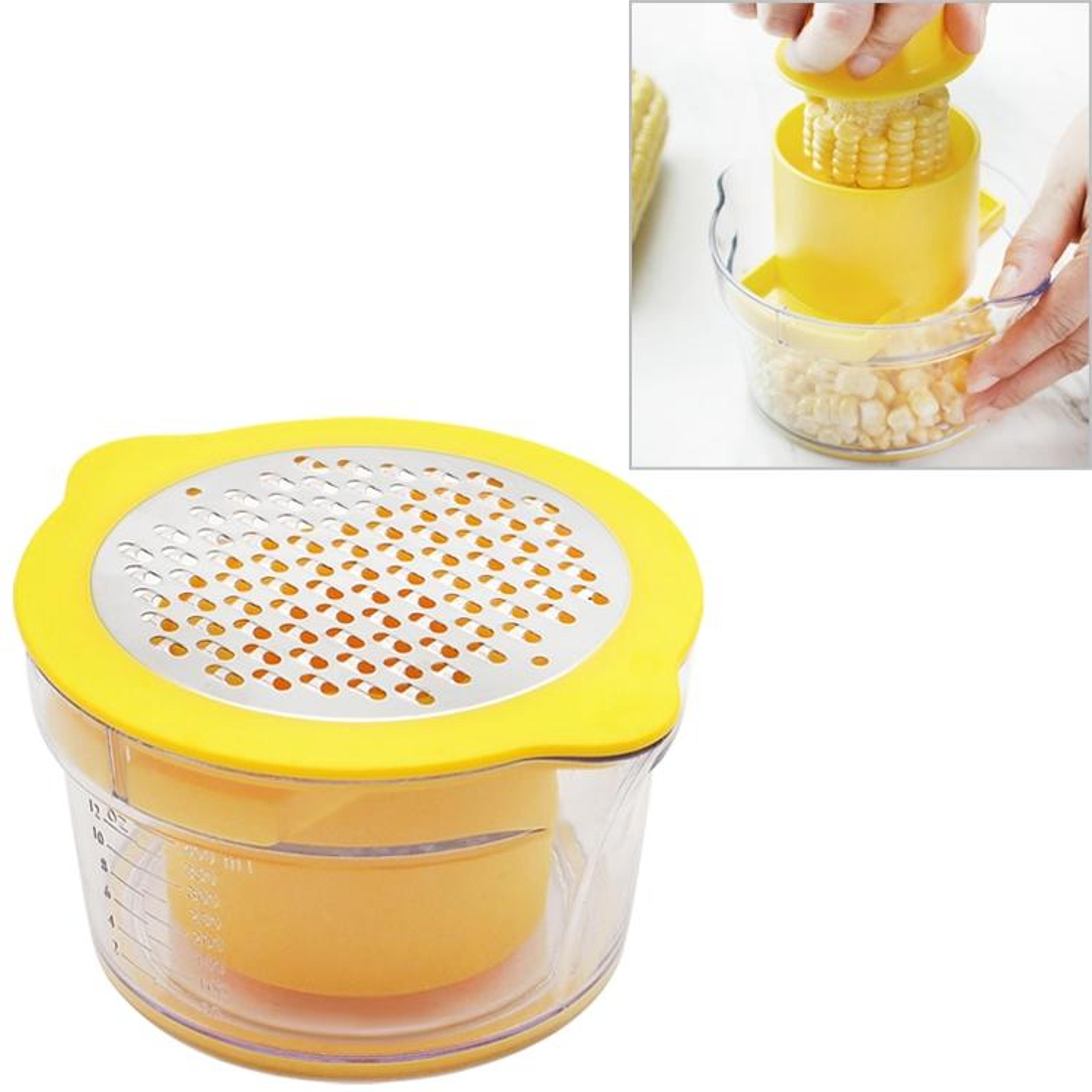 stainless steel corn stripper tool manual corn kernel remover kitchen peeler with collection cup