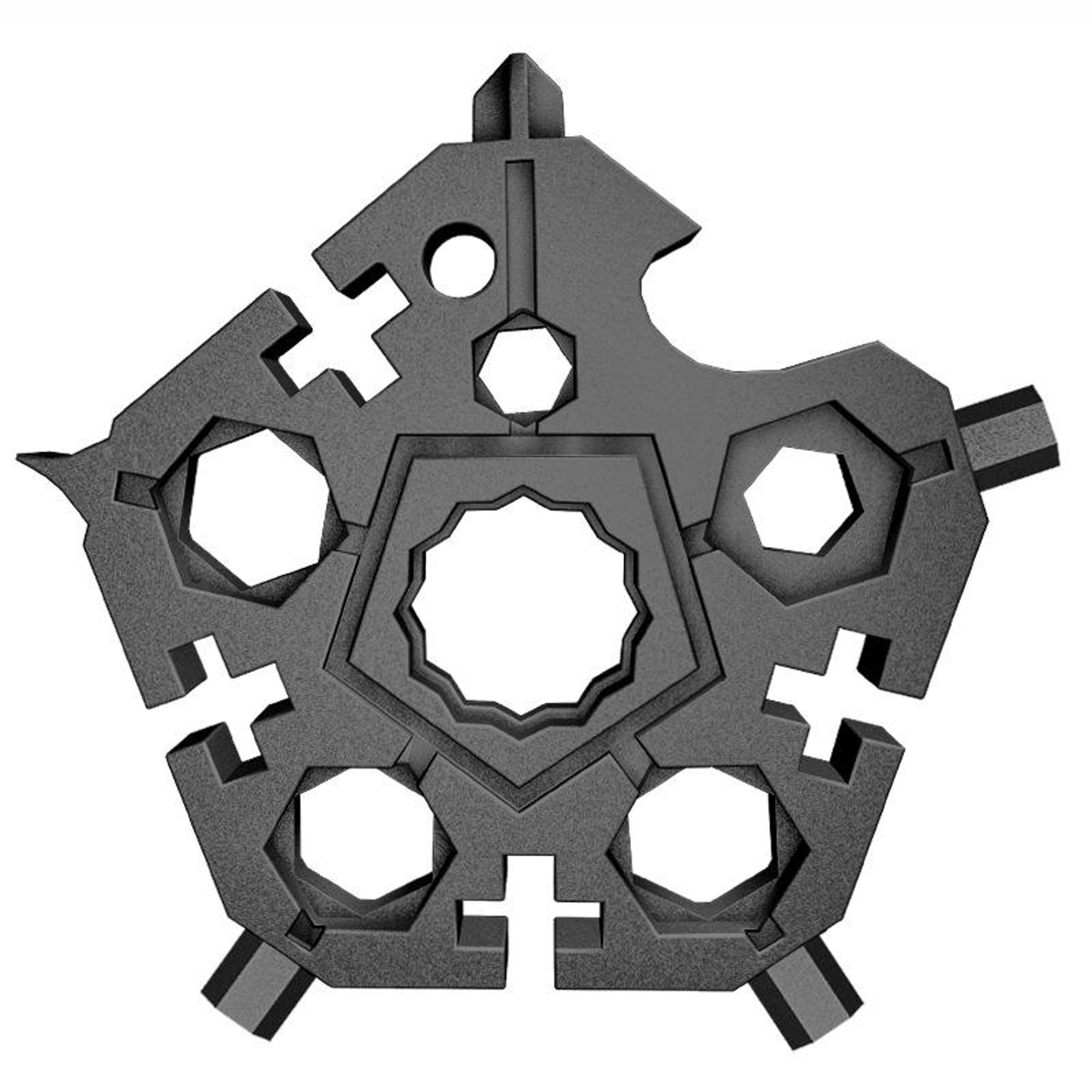 snowflake multitool stainless steel edc keychain tool pocket repair wrench