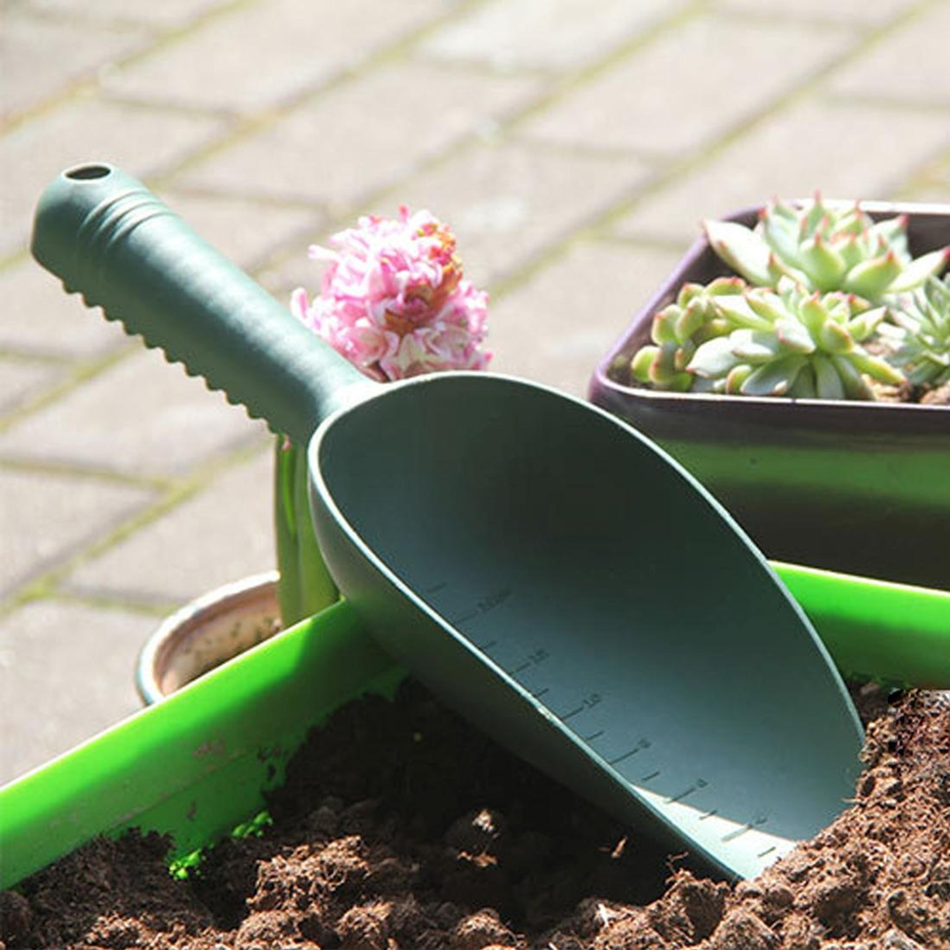 mini succulent soil scoop plastic garden bucket shovel for potted plant cultivation