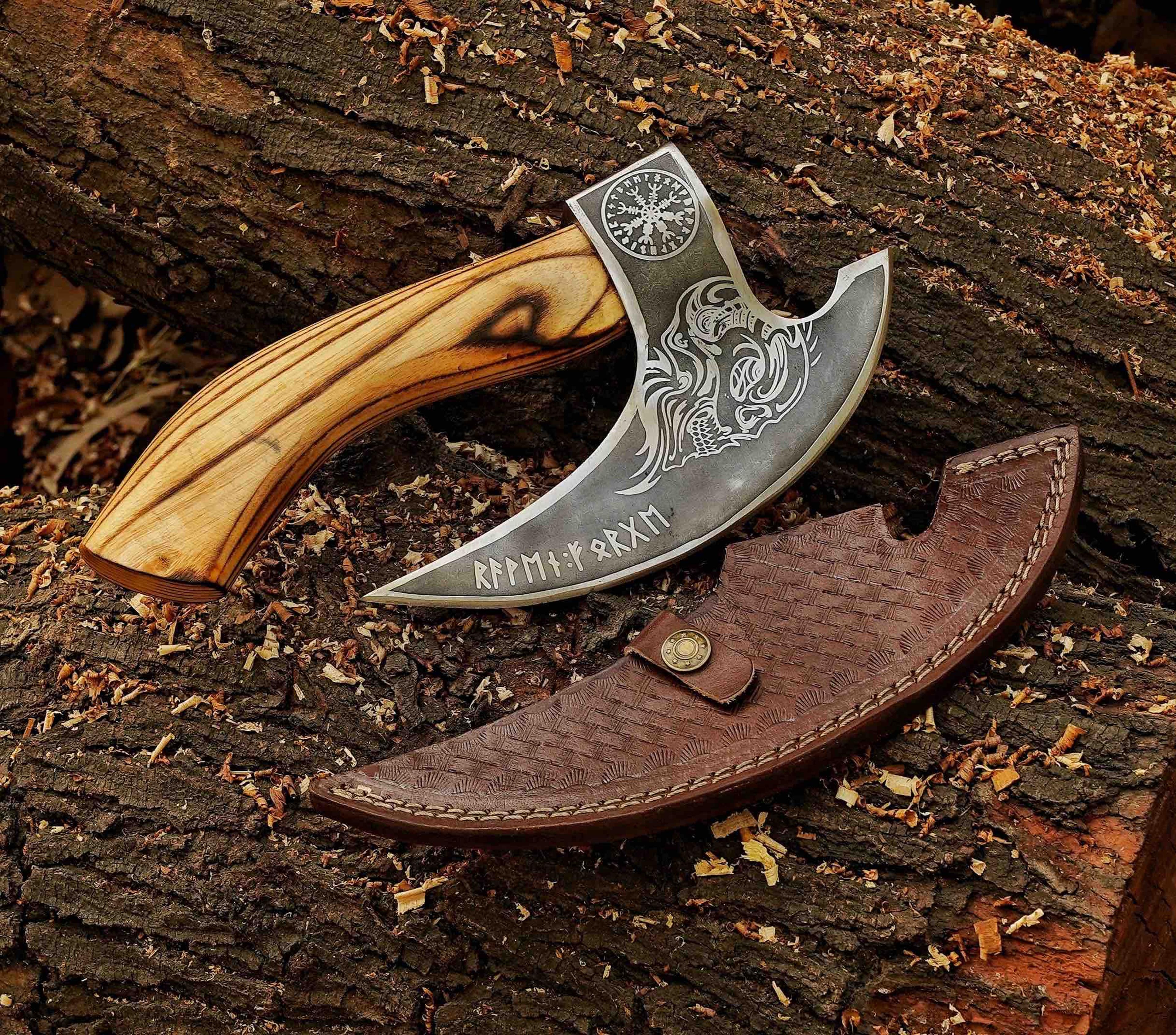crazy viking pizza cutter axe, original custom hand forged pizza axe, handmade gift for best man, best birthday