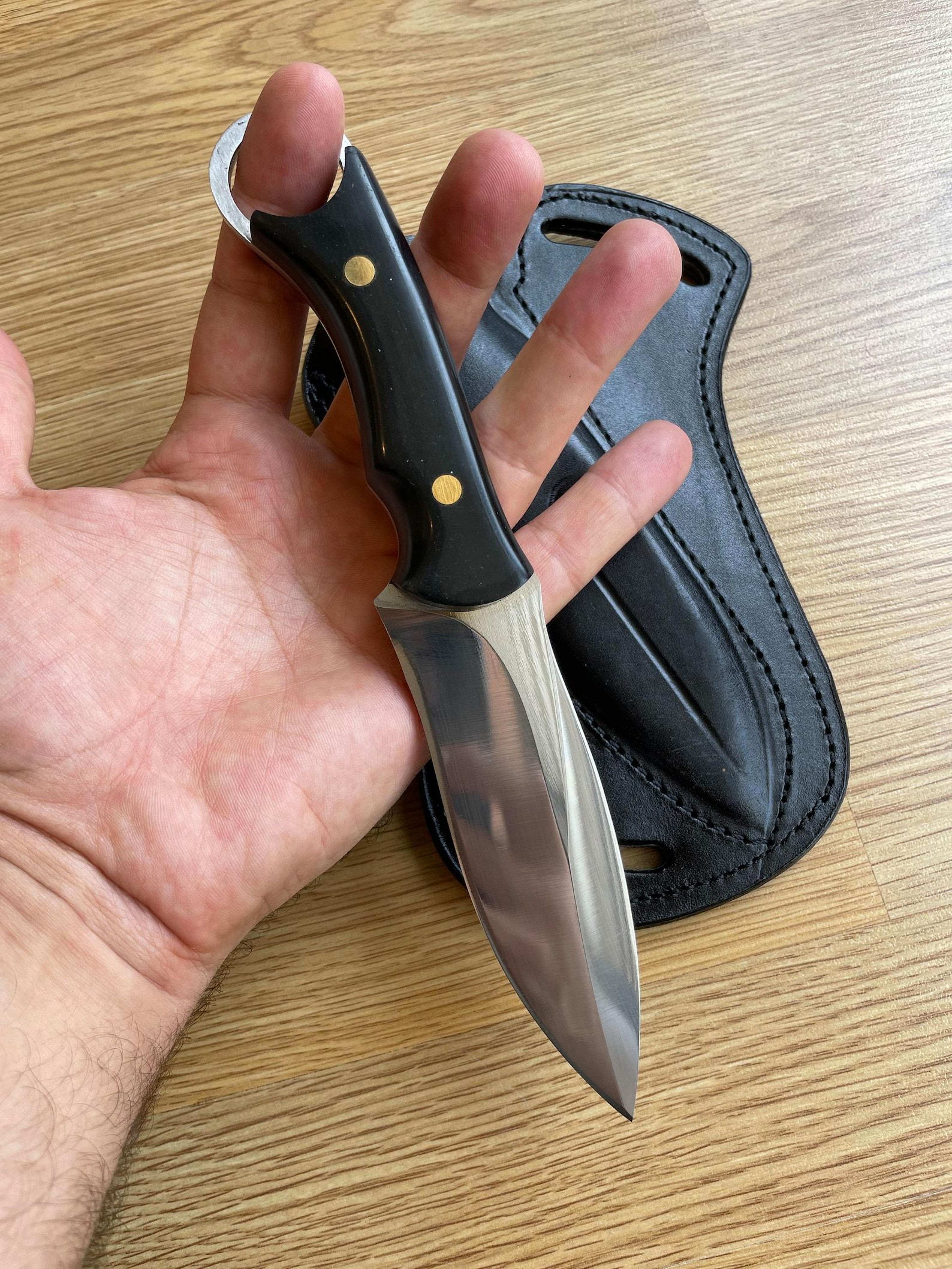 handmade 1075 steel hunting knife – compact outdoor camping blade | wedding gift | hunter gift