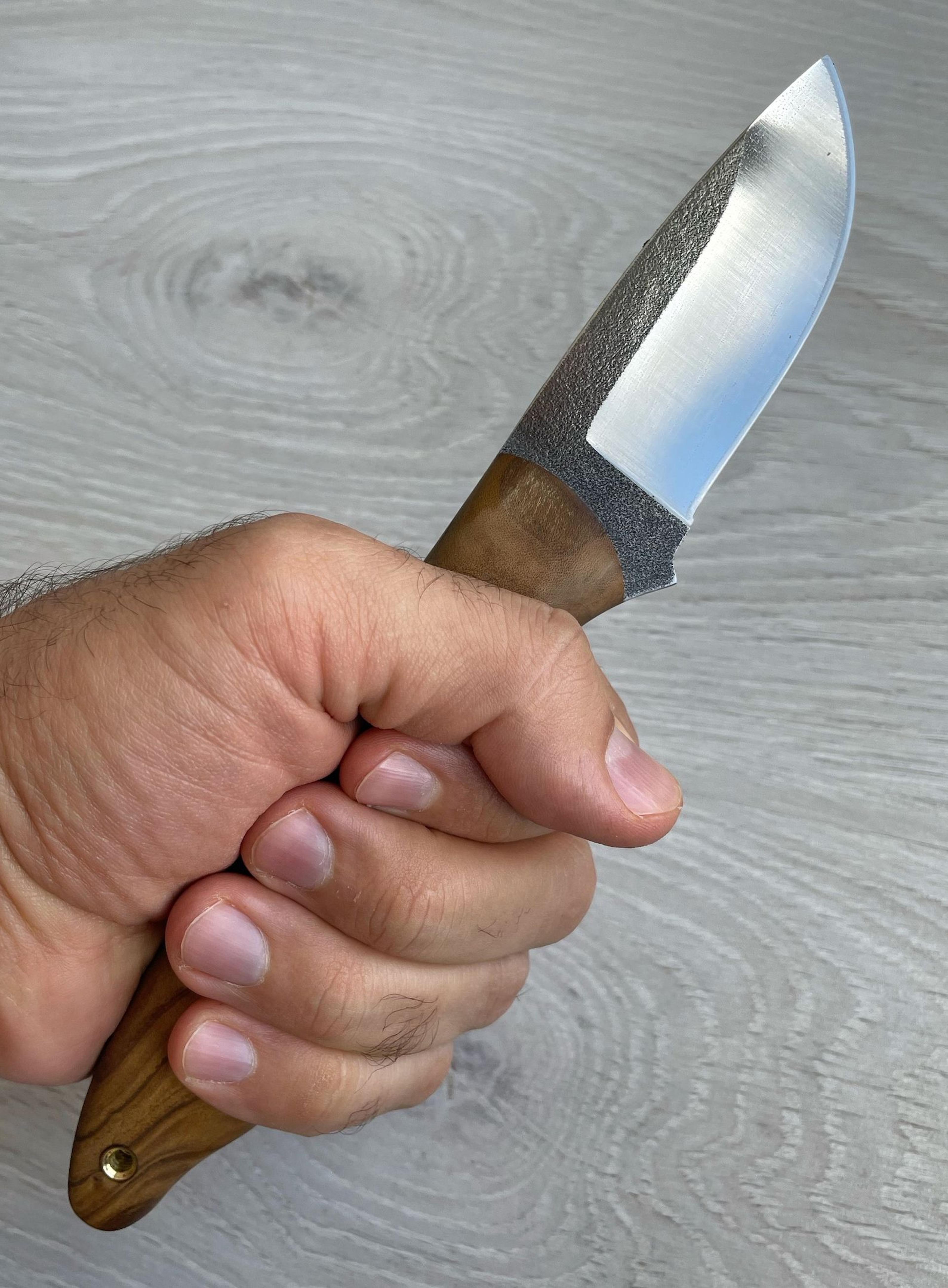 carving knife n690 steel silverberry handle full tang bushcraft woodworking knife