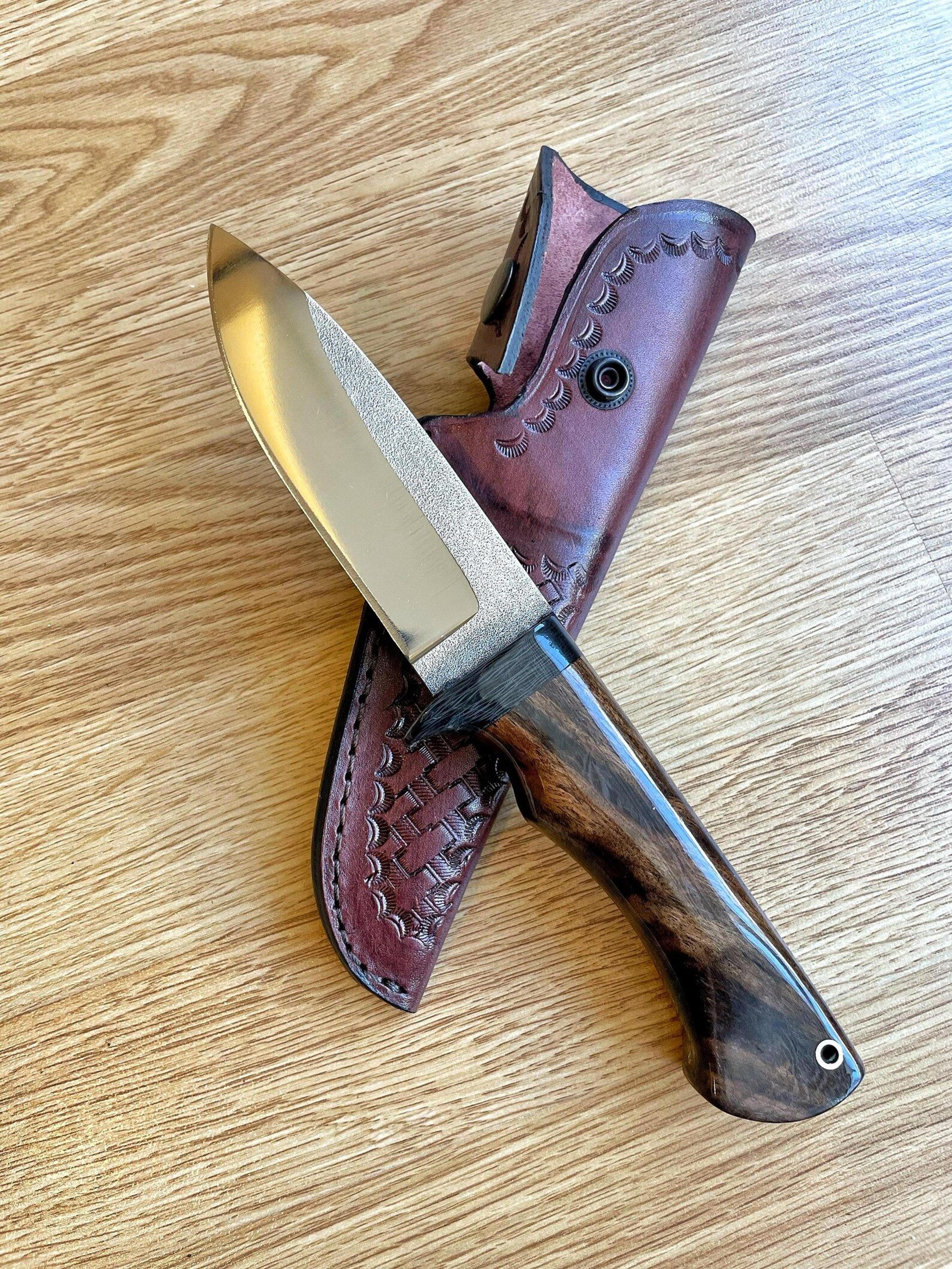 professional bushcraft carving knife – full tang n690 steel blade