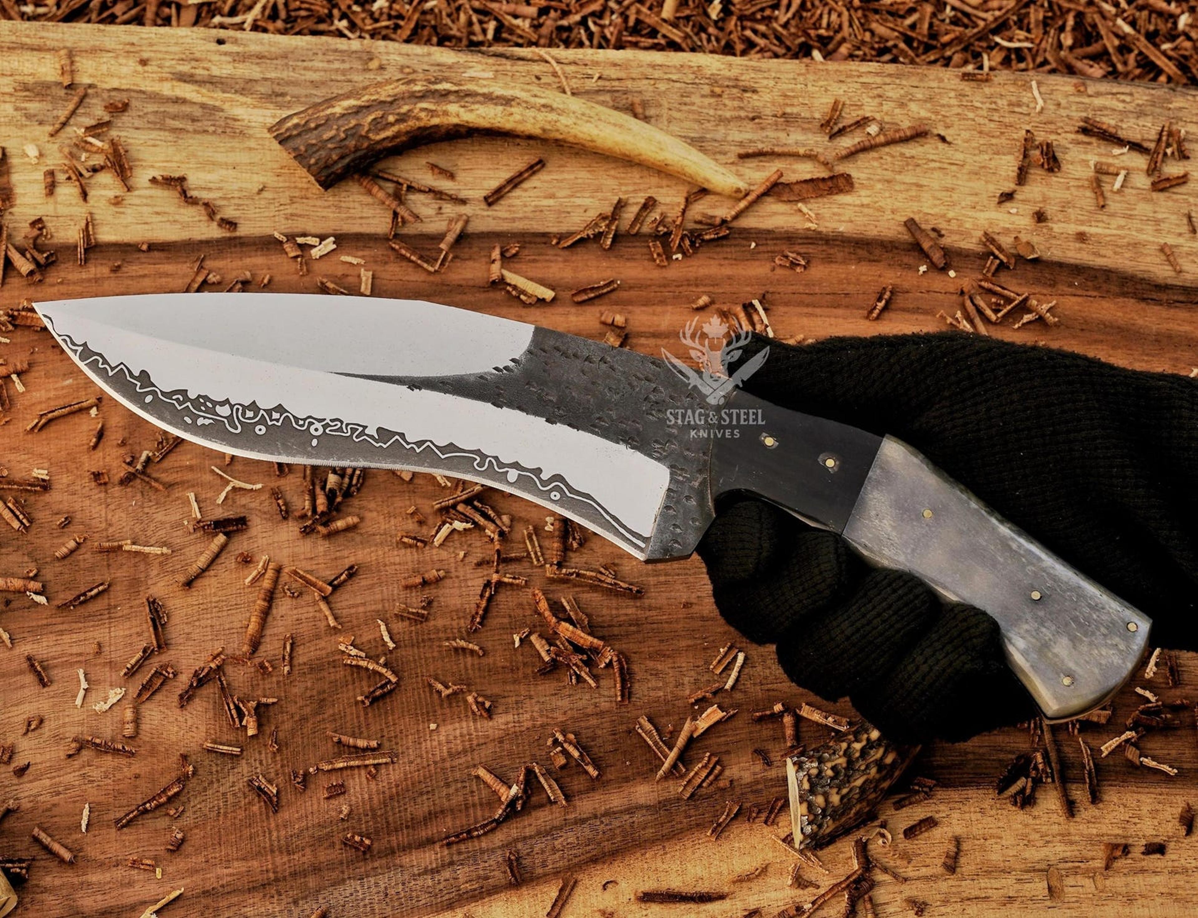handmade d2 steel outdoor knife for camping & survival