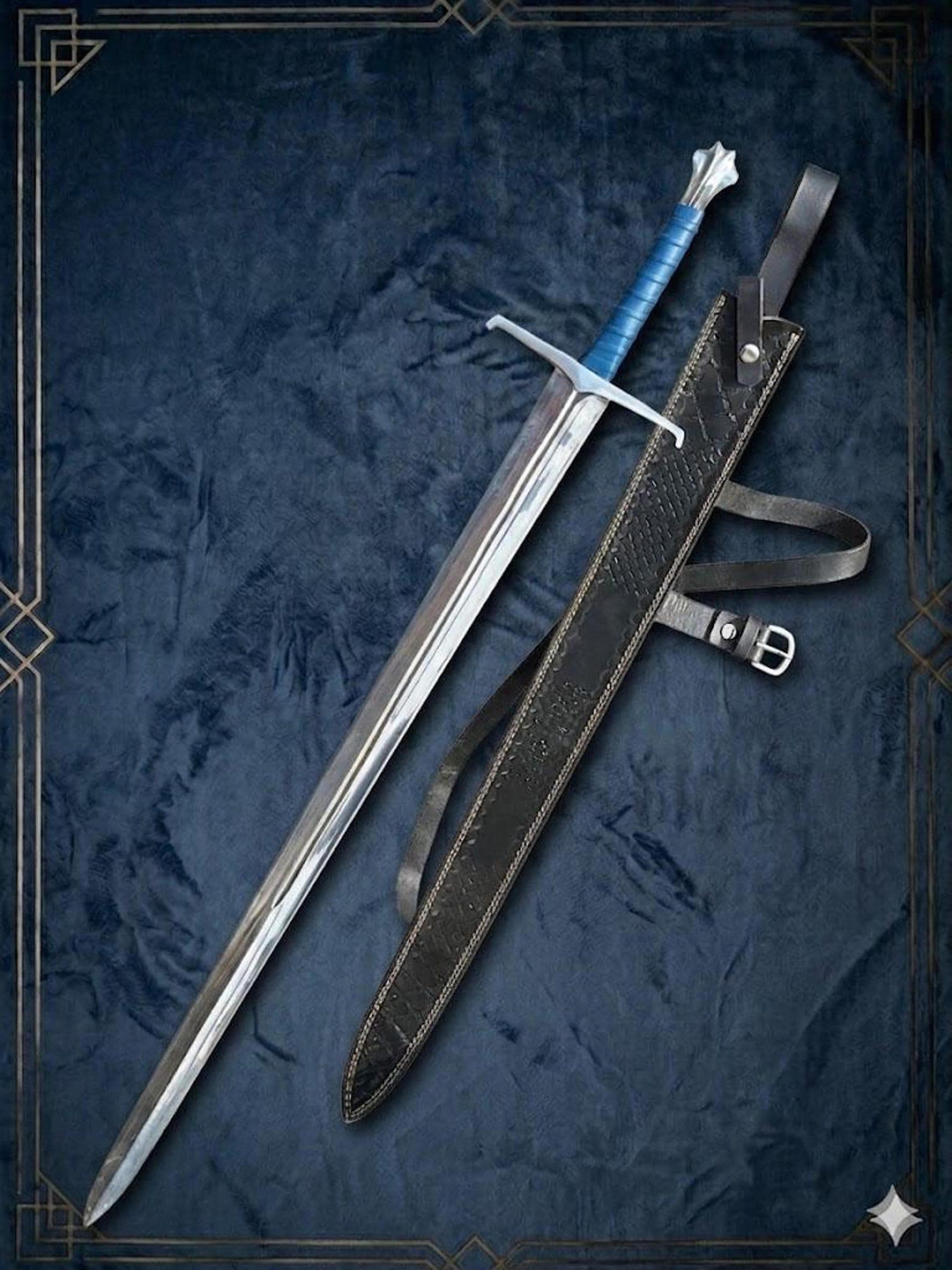 handcrafted high carbon steel knight sword 36 inch renaissance display blade