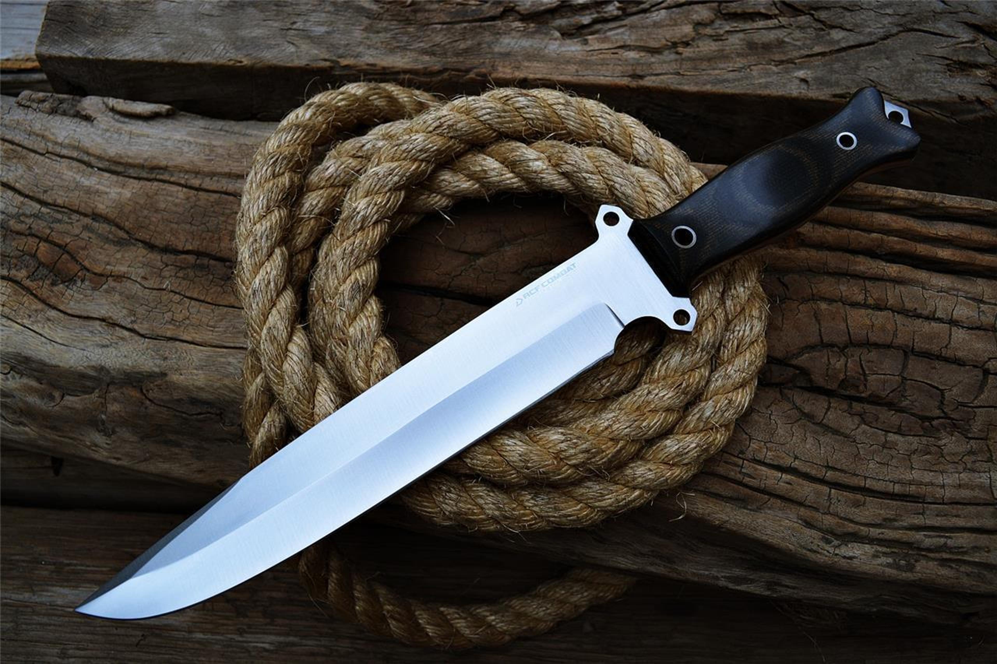 "custom handmade d2 tool steel blade hunting bowie knife "
